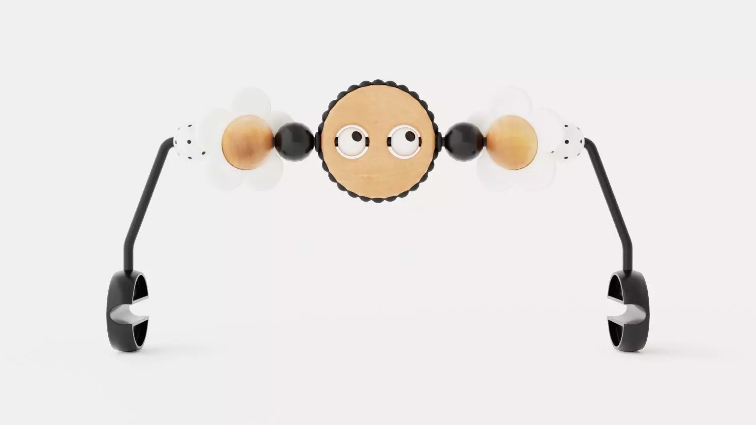 Toy for Babysitter - Mischievous eyes Black or white Low-poly 3D model_0