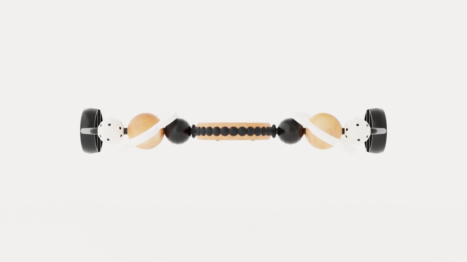 Toy for Babysitter - Mischievous eyes Black or white Low-poly 3D model_5