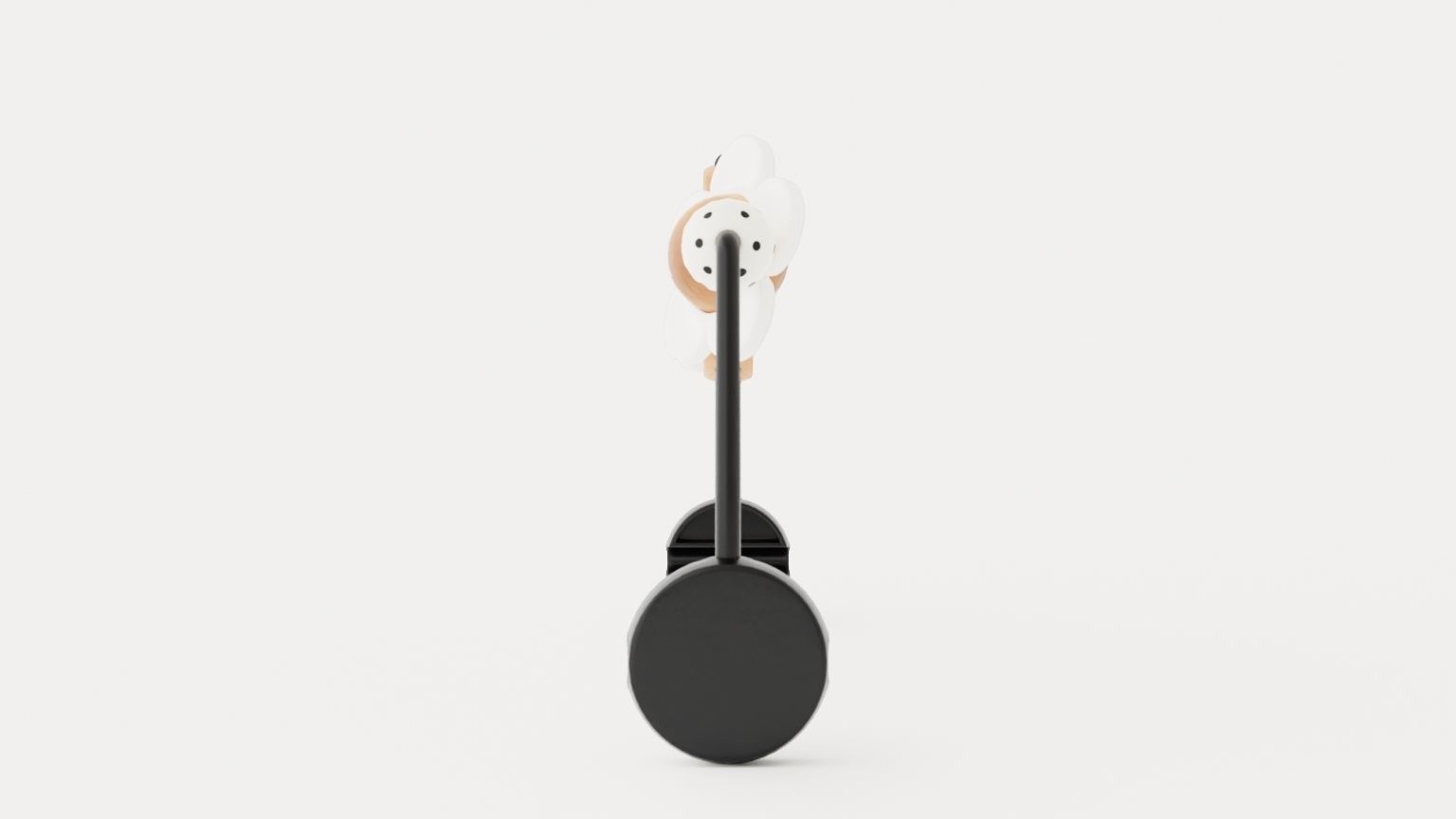 Toy for Babysitter - Mischievous eyes Black or white Low-poly 3D model_2