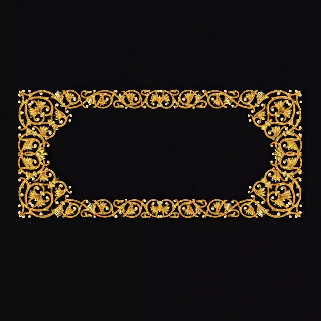 Central decor ornament for furniture 3D model