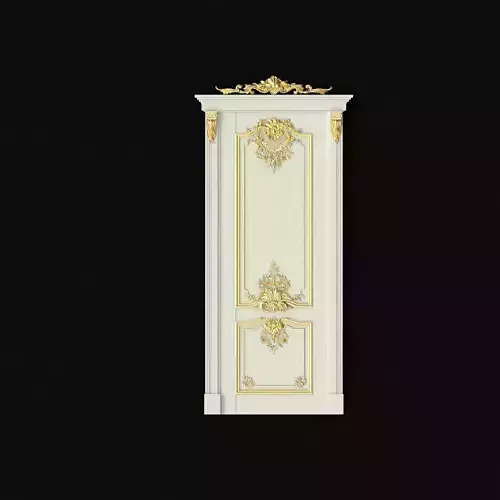 Carved decors door 3D model