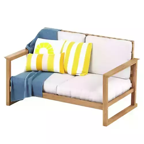 HATTHOLMEN 2-seater sofa with pillows IKEA