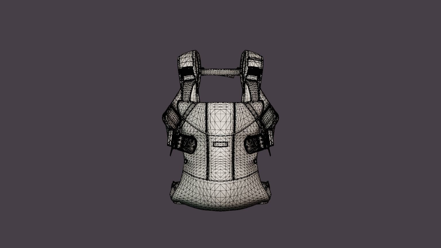 Baby carrier One Air Low-poly 3D model_6
