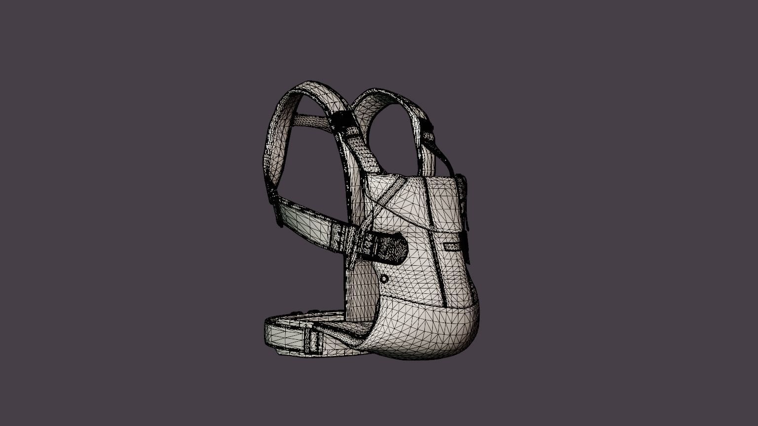 Baby carrier One Air Low-poly 3D model_7