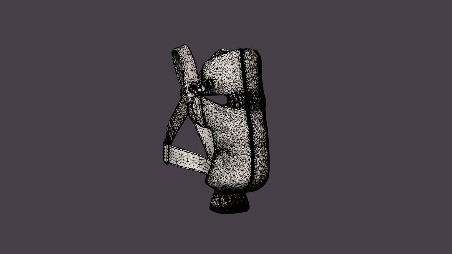 Baby carrier Mini Low-poly 3D model_7