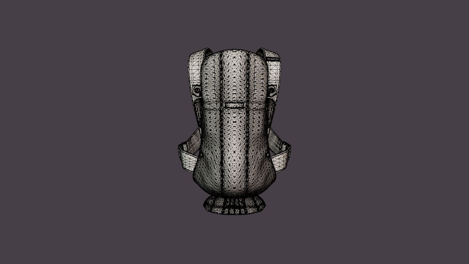 Baby carrier Mini Low-poly 3D model_6