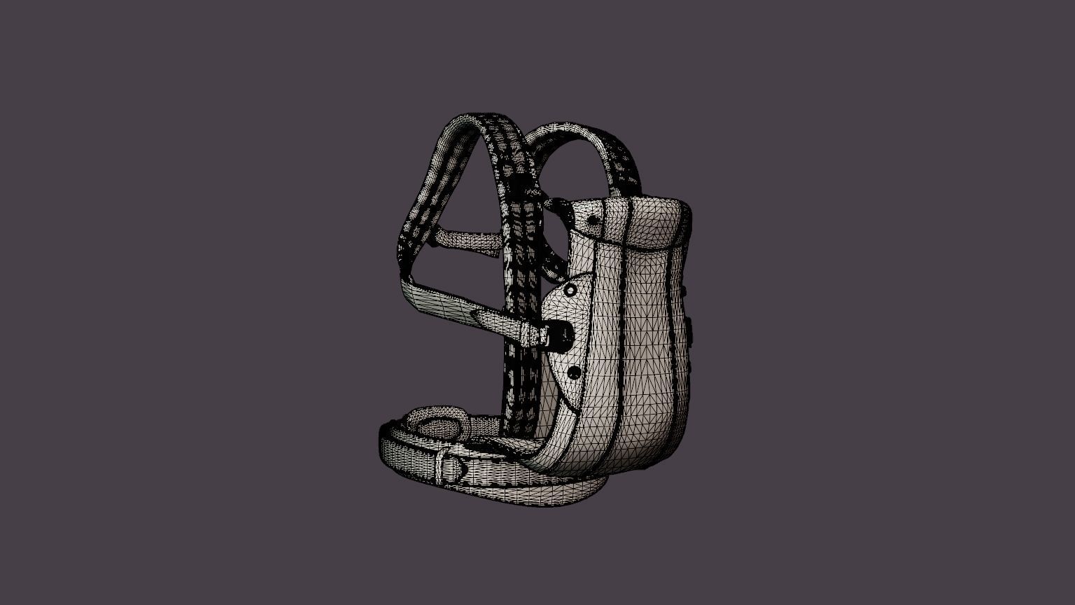 Baby carrier Harmony Low-poly 3D model_7