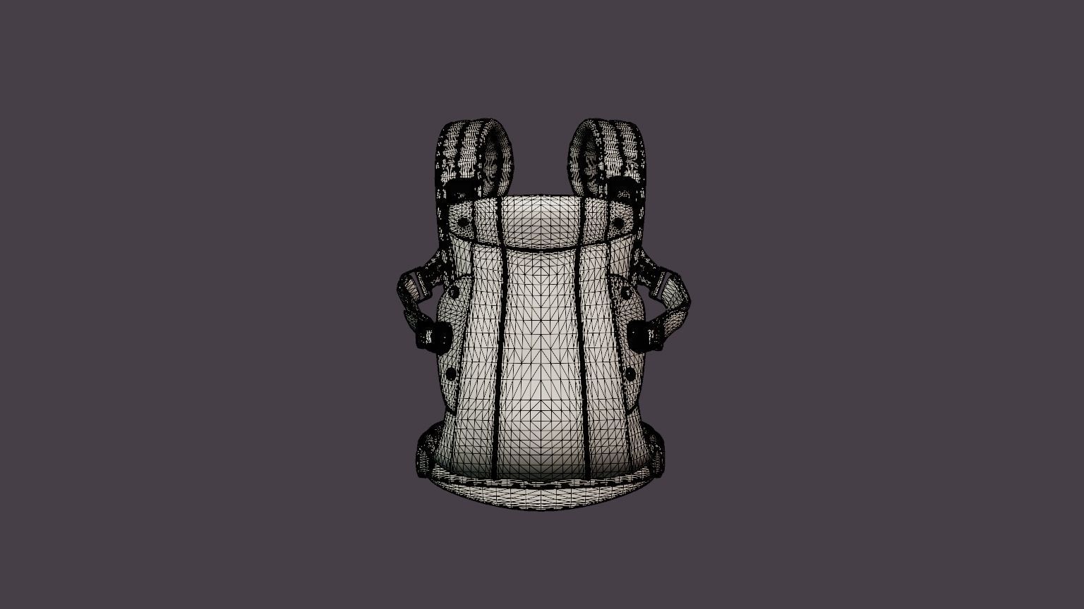Baby carrier Harmony Low-poly 3D model_6