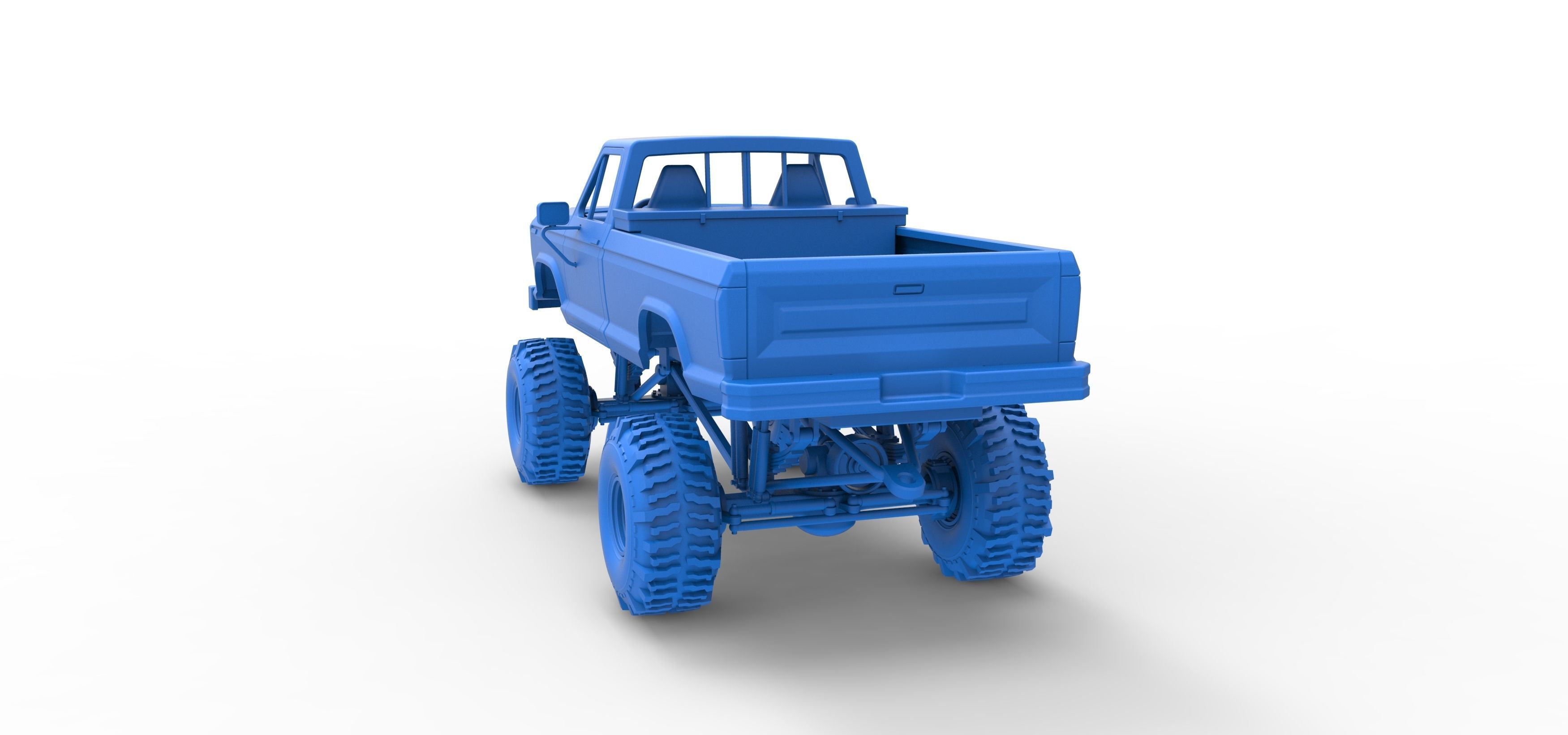Wheel Standing Mega Truck Scale 1 to 25 3D print model_31