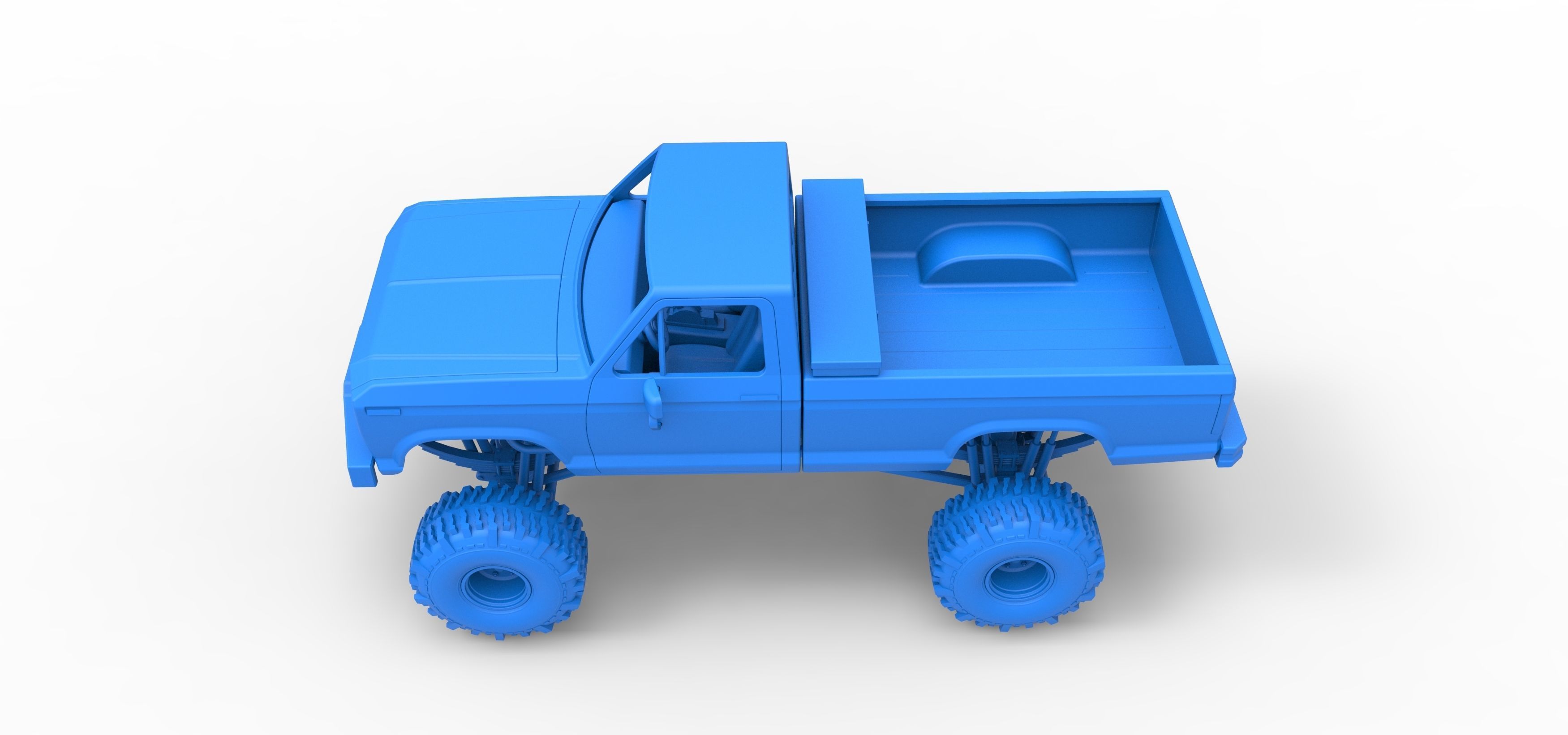 Wheel Standing Mega Truck Scale 1 to 25 3D print model_27