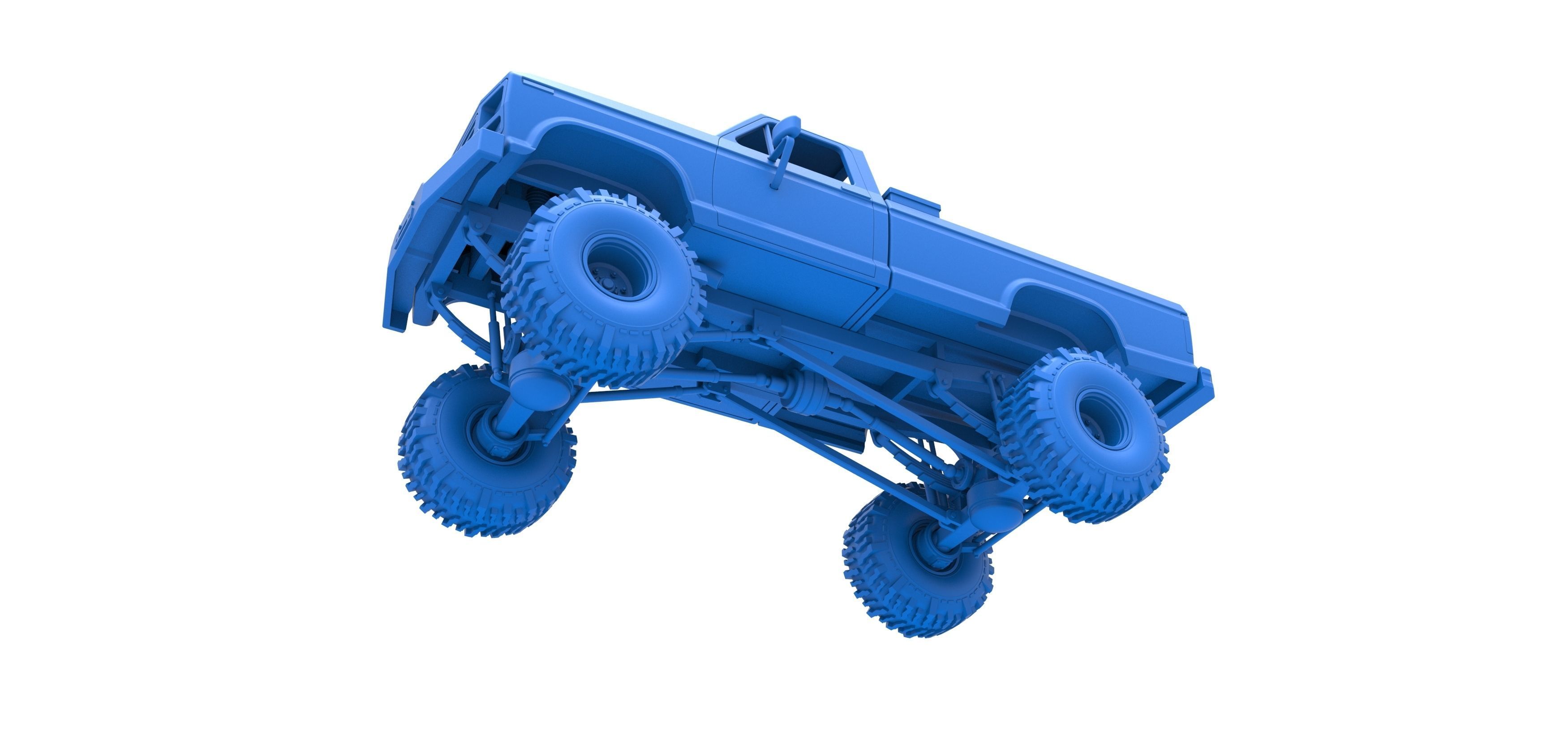Wheel Standing Mega Truck Scale 1 to 25 3D print model_20