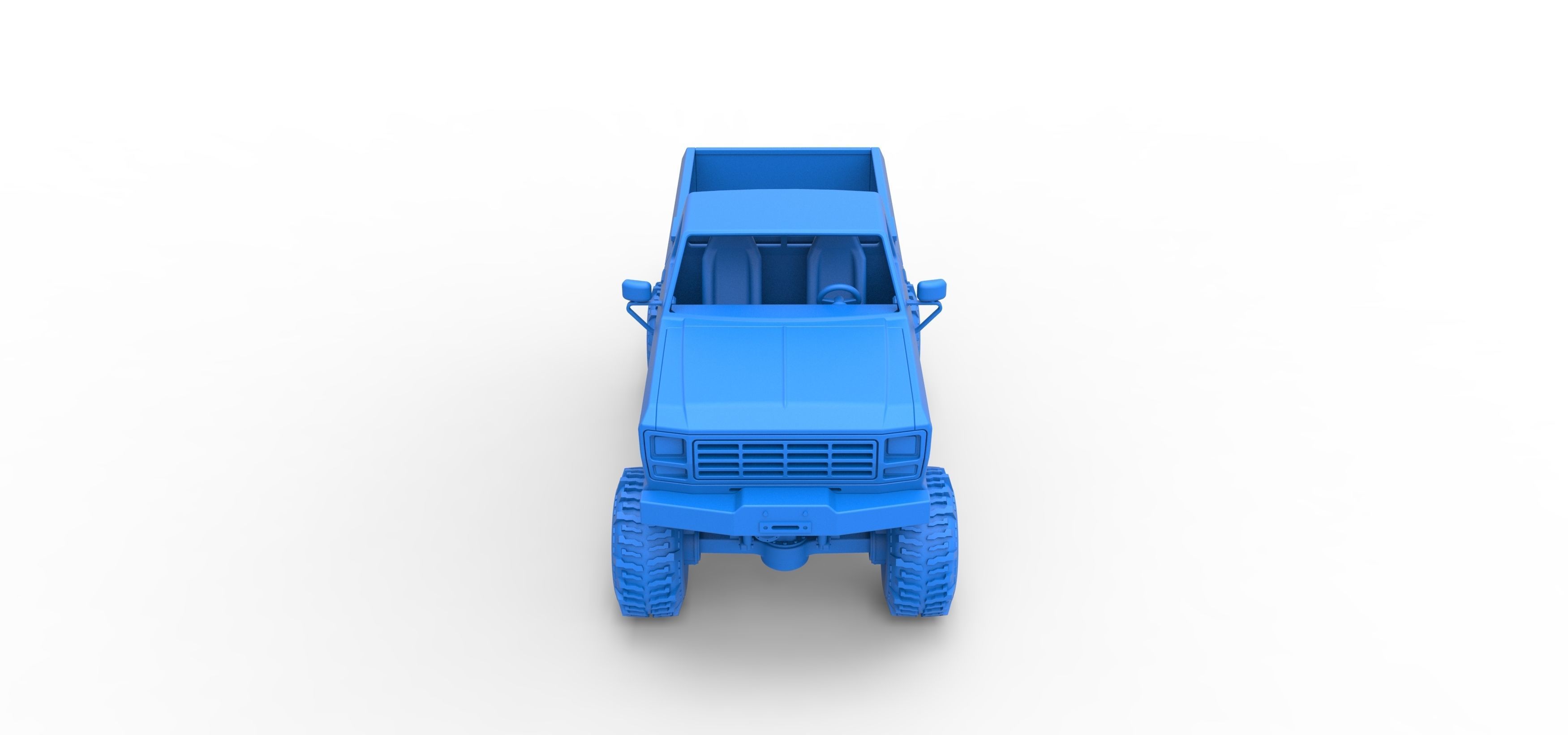 Wheel Standing Mega Truck Scale 1 to 25 3D print model_25