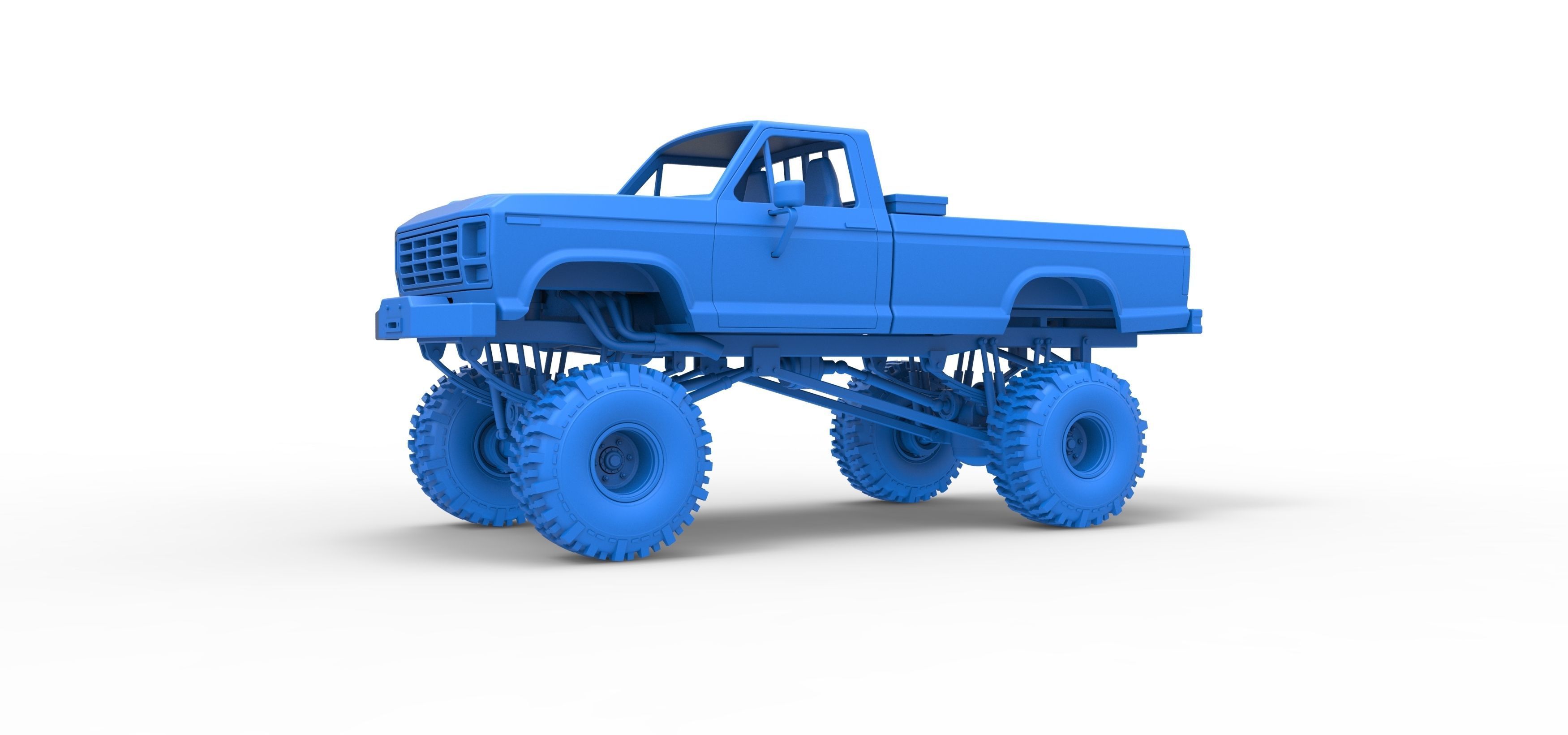 Wheel Standing Mega Truck Scale 1 to 25 3D print model_19