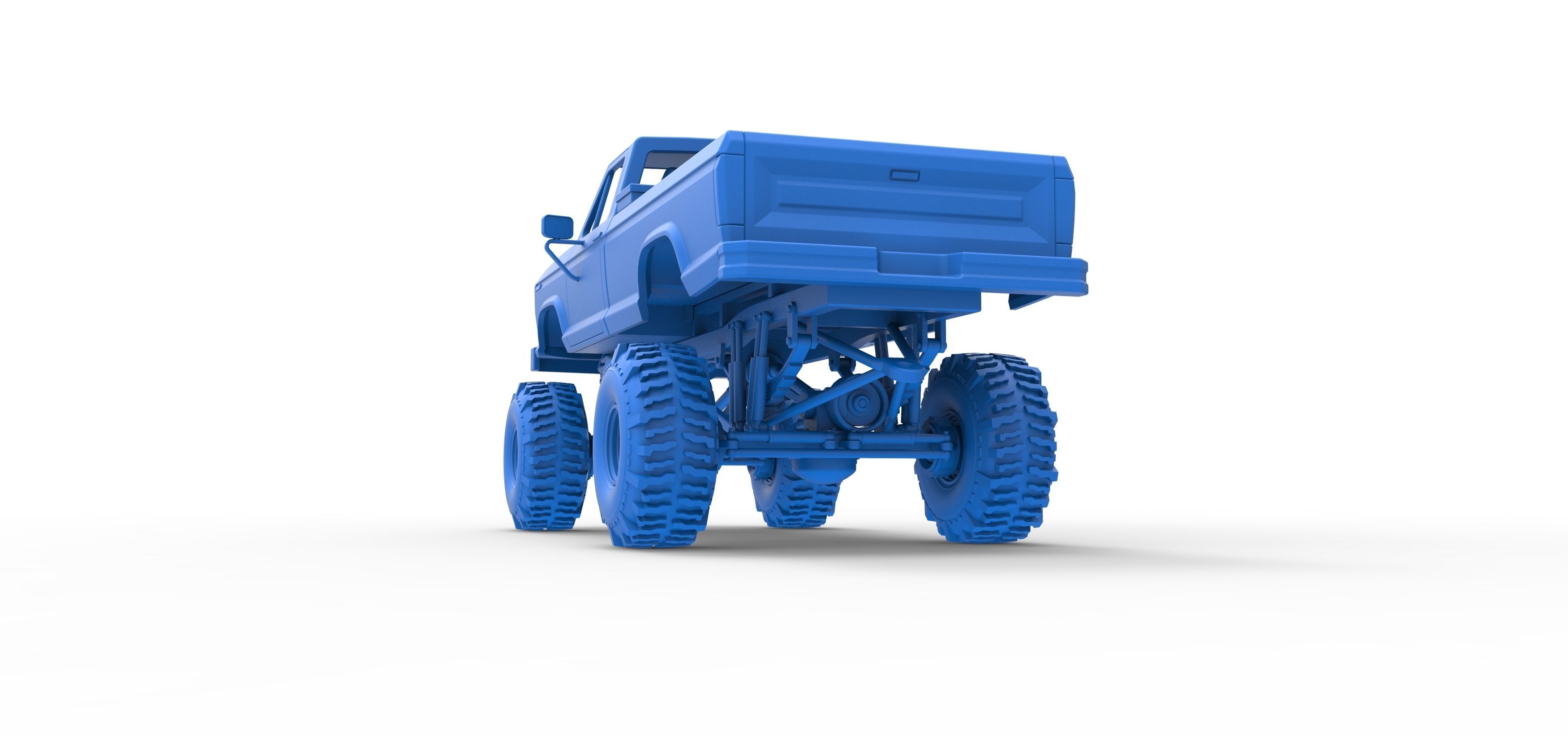 Wheel Standing Mega Truck Scale 1 to 25 3D print model_32