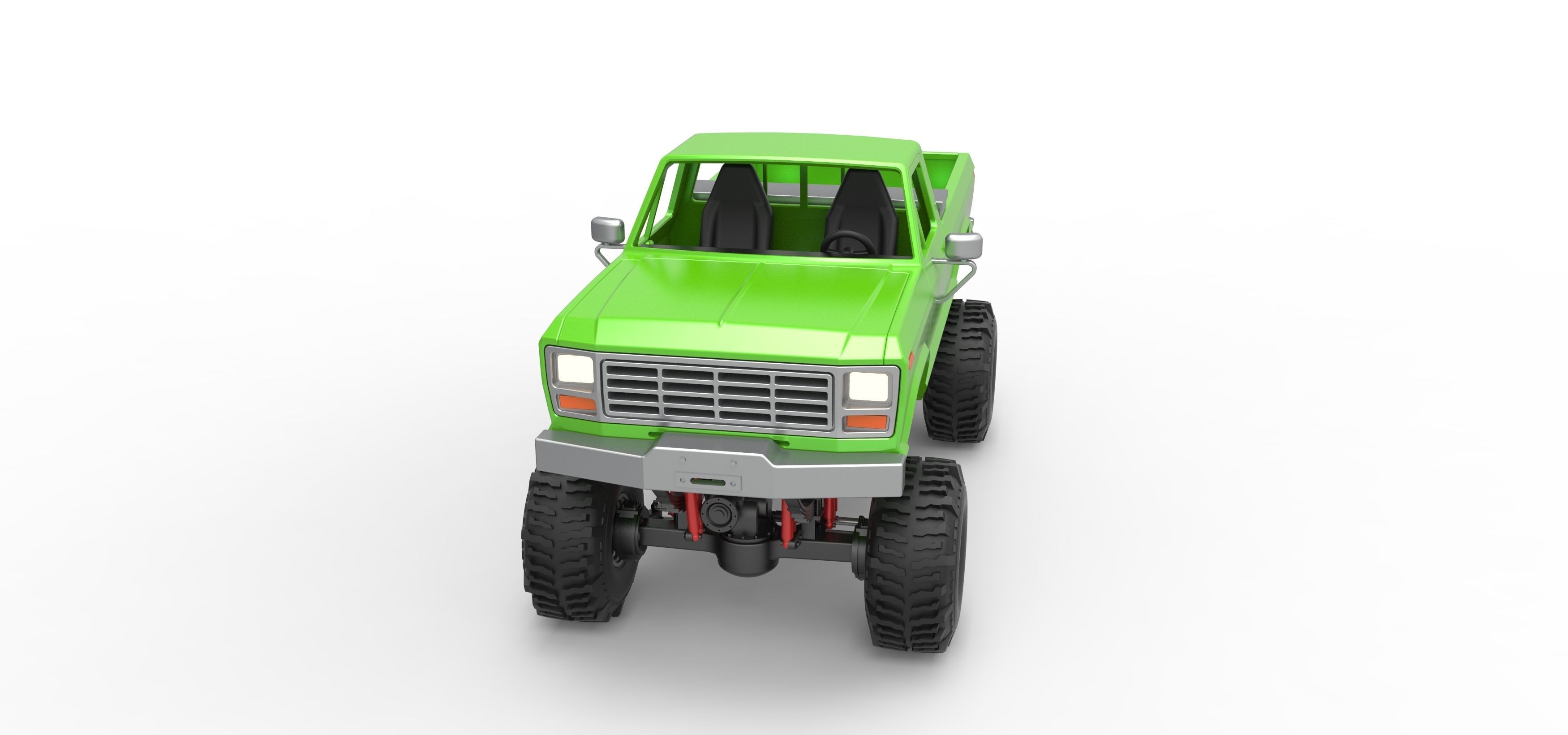 Wheel Standing Mega Truck Scale 1 to 25 3D print model_5