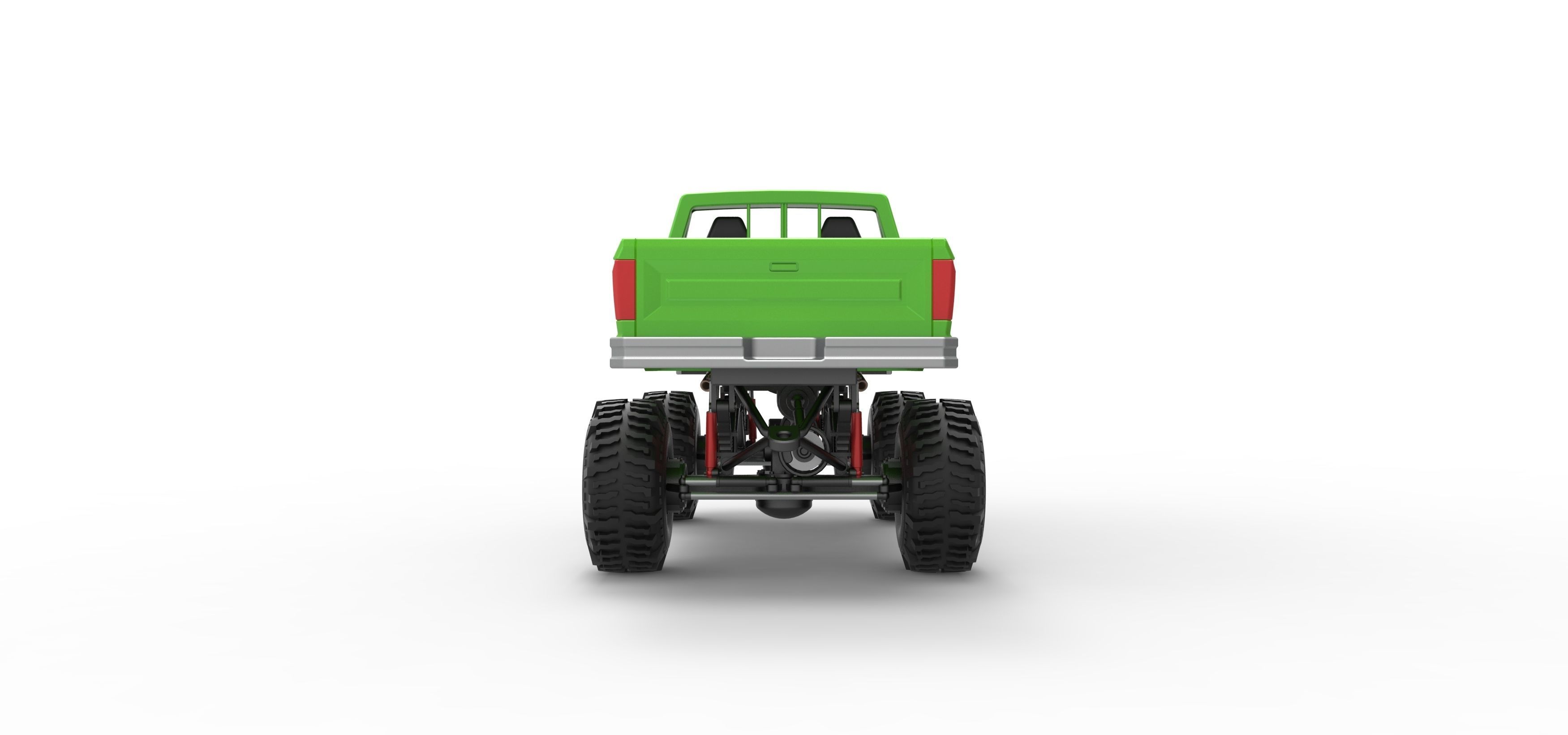 Wheel Standing Mega Truck Scale 1 to 25 3D print model_16