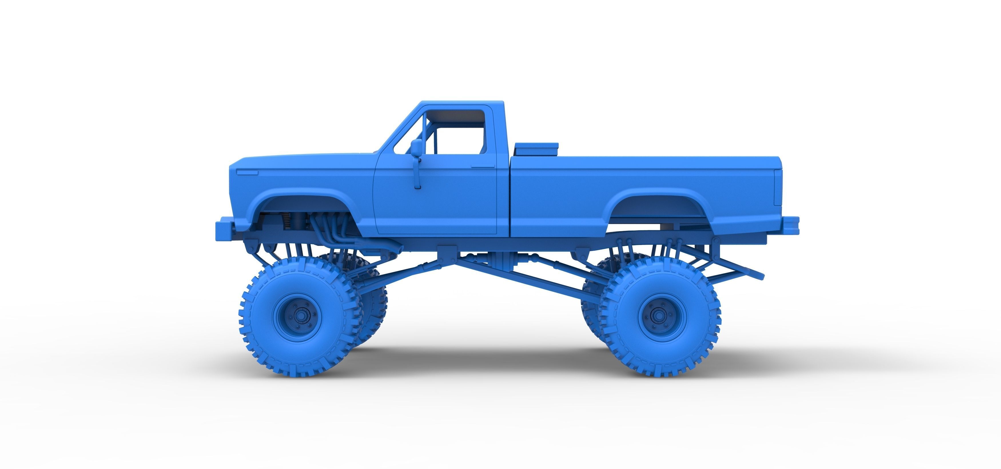 Wheel Standing Mega Truck Scale 1 to 25 3D print model_26
