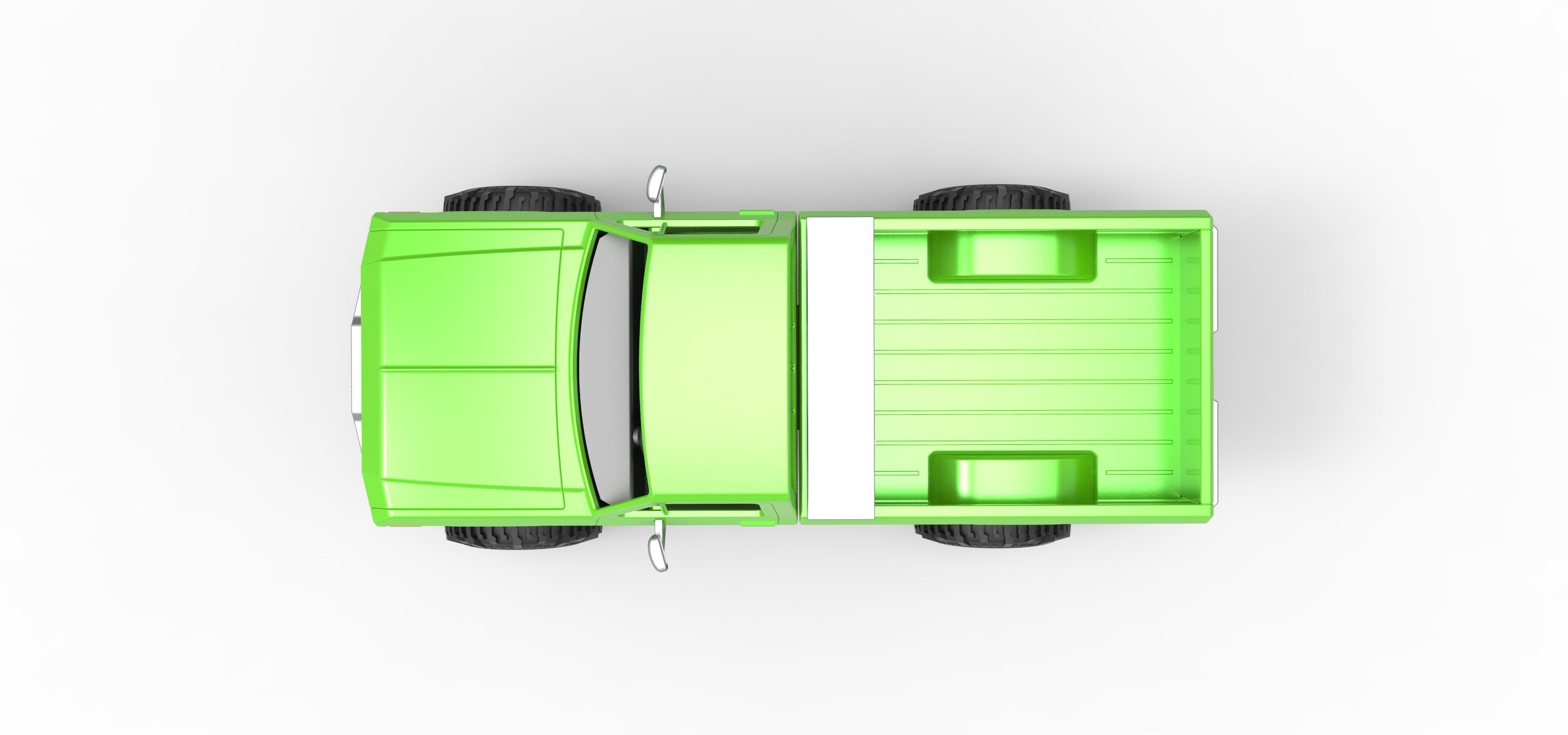 Wheel Standing Mega Truck Scale 1 to 25 3D print model_11