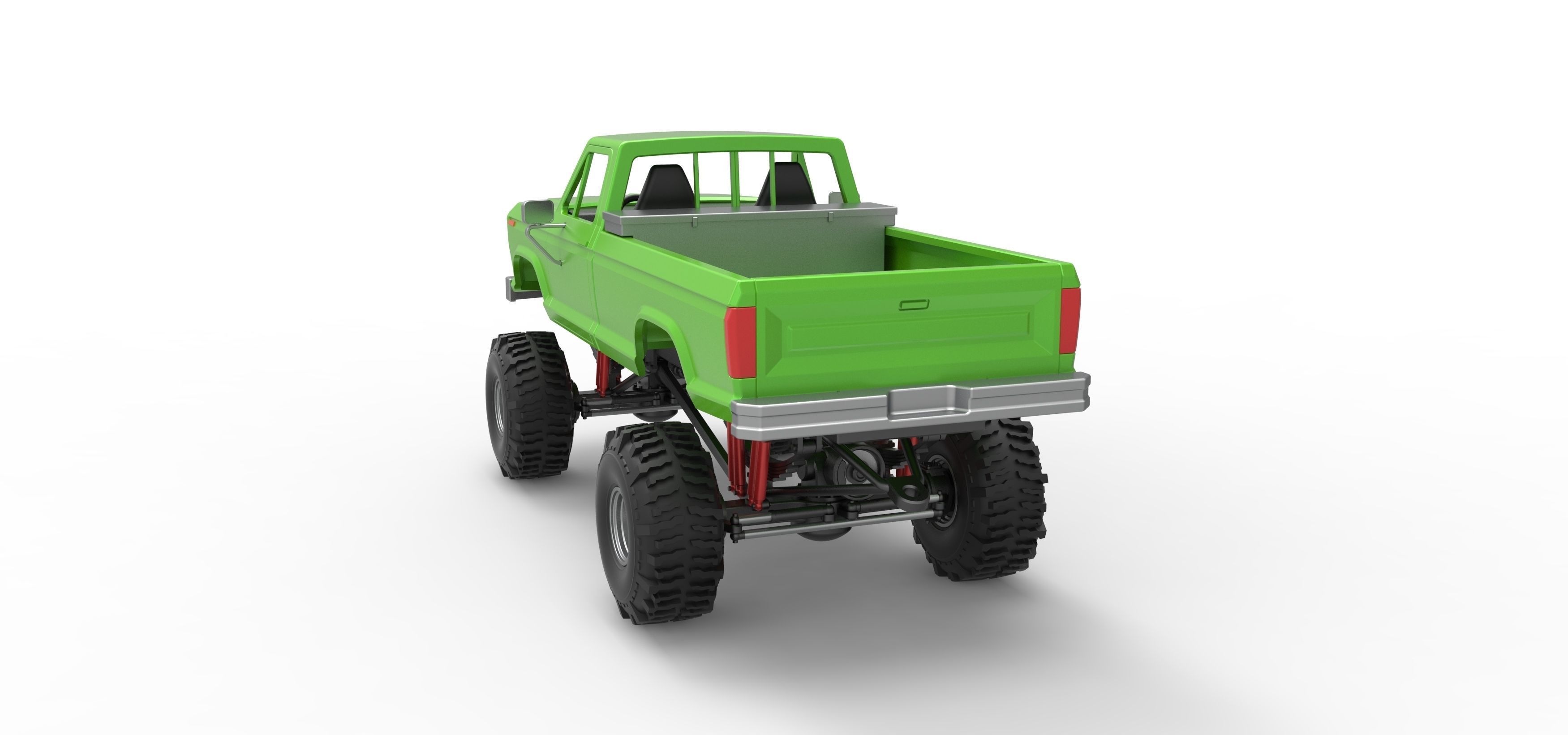 Wheel Standing Mega Truck Scale 1 to 25 3D print model_14