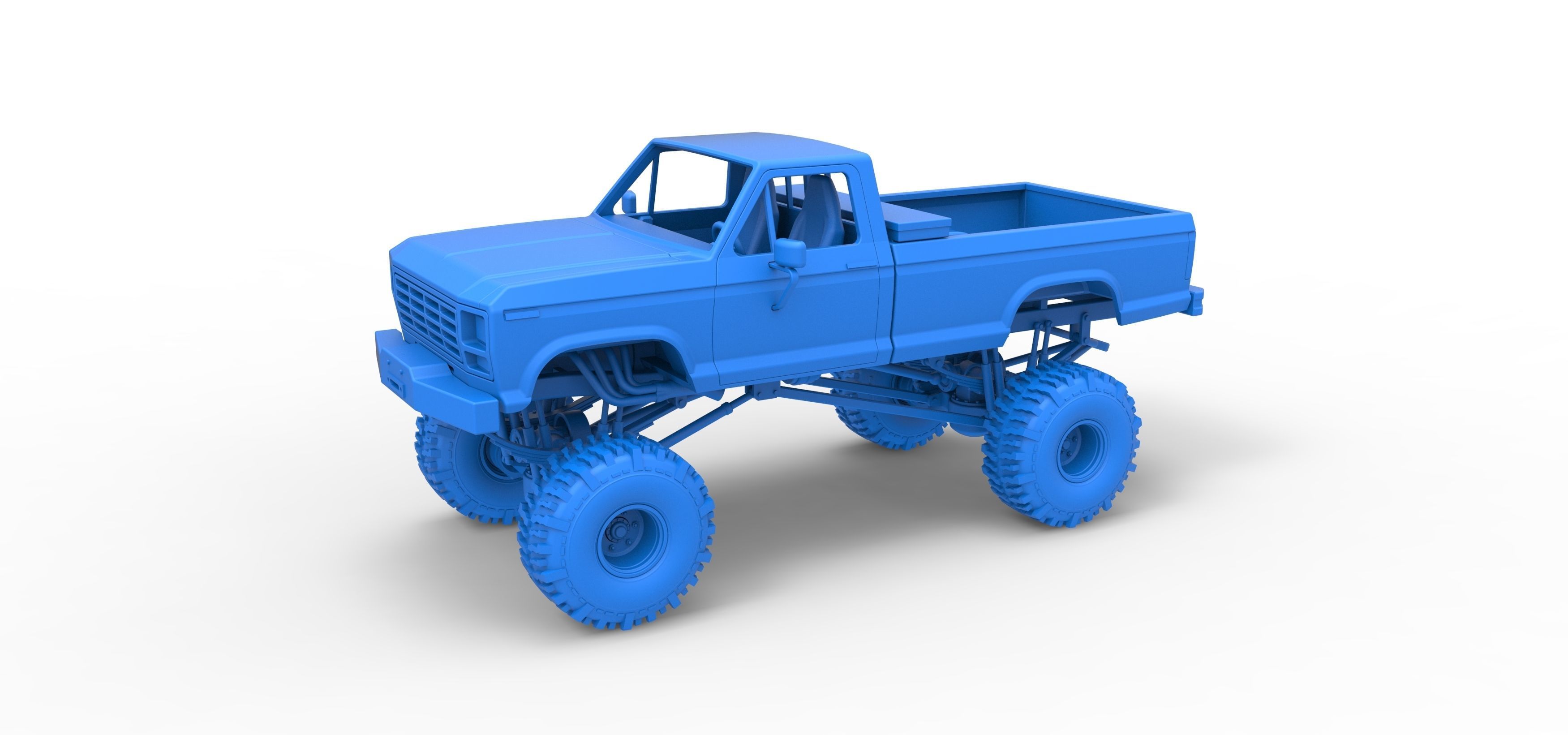 Wheel Standing Mega Truck Scale 1 to 25 3D print model_18