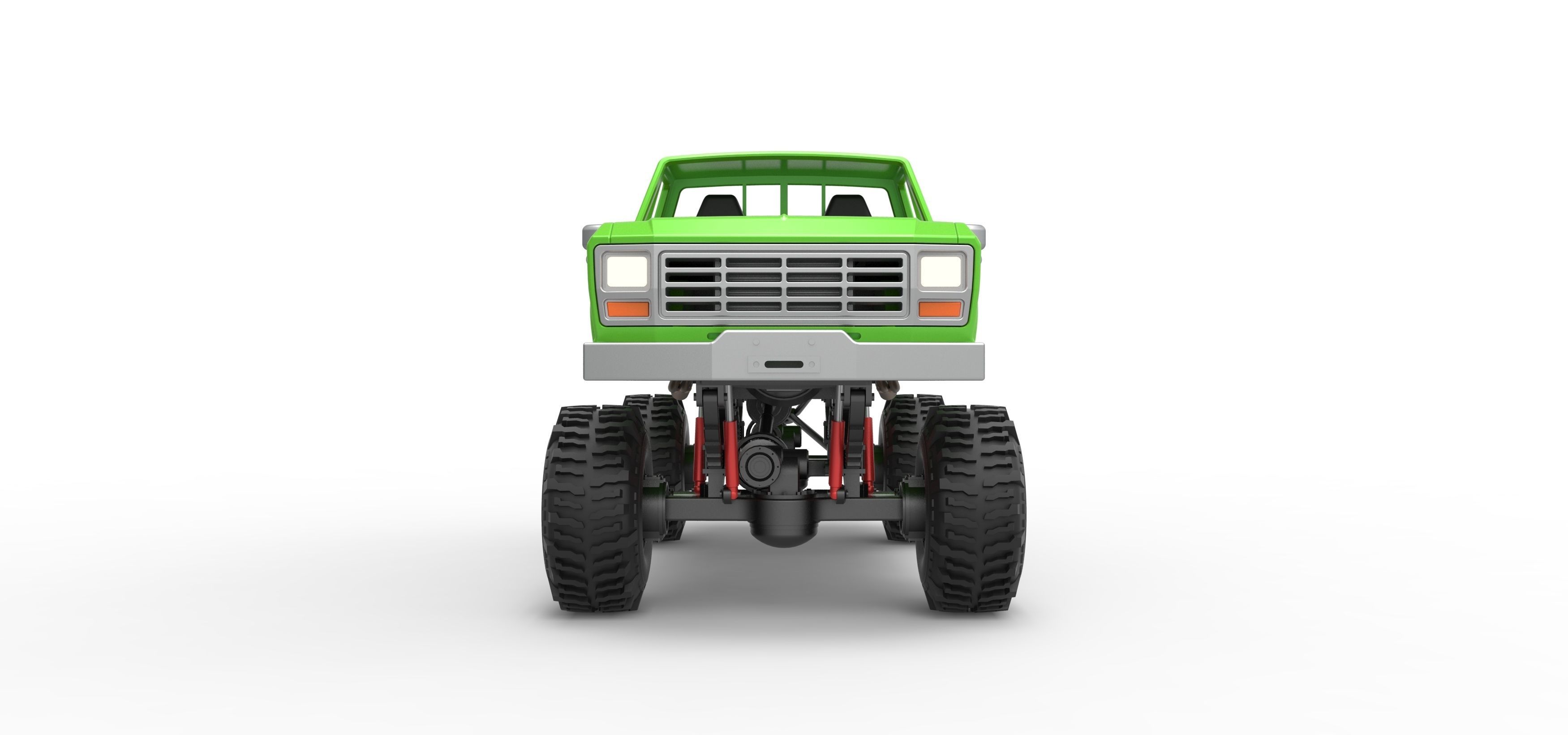 Wheel Standing Mega Truck Scale 1 to 25 3D print model_7