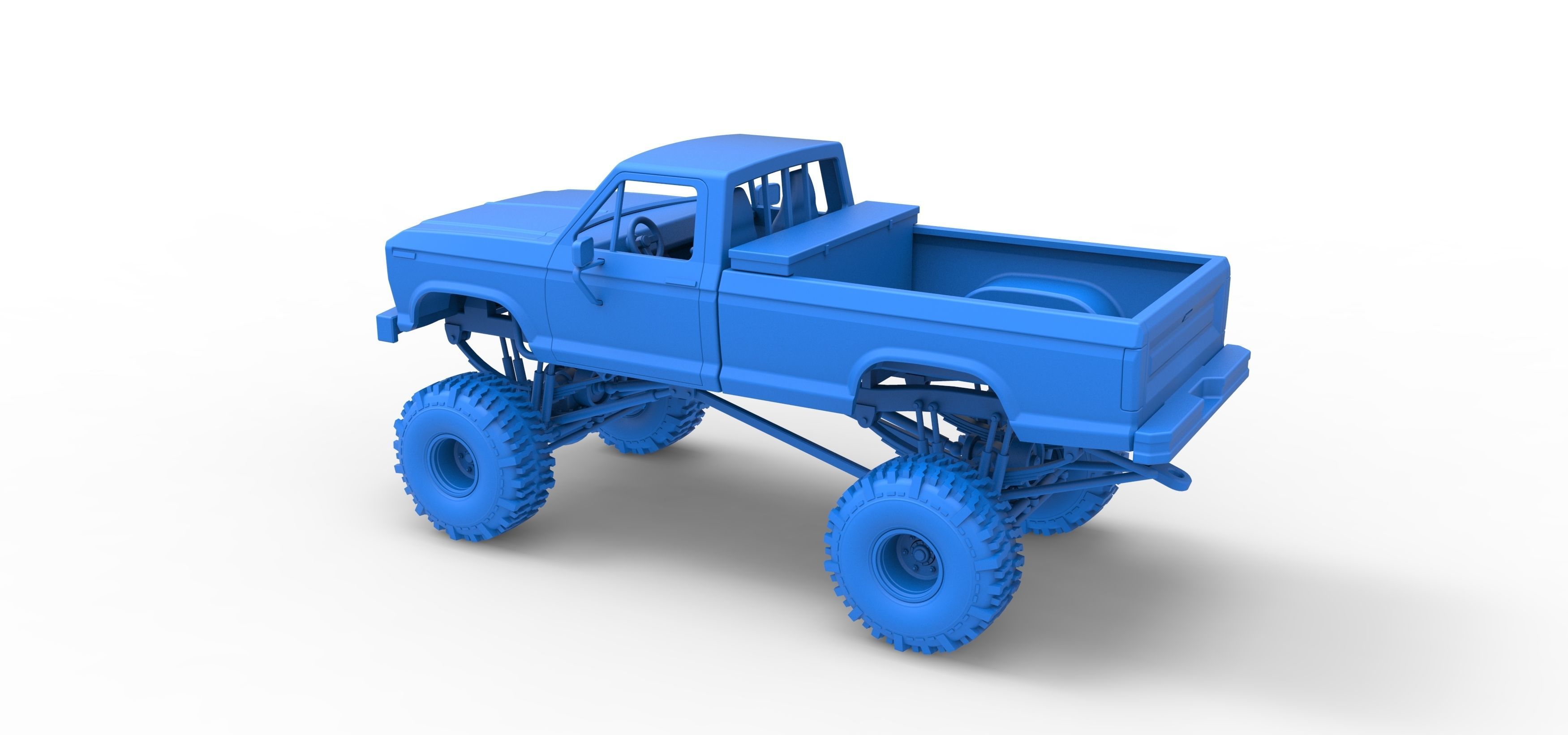 Wheel Standing Mega Truck Scale 1 to 25 3D print model_29