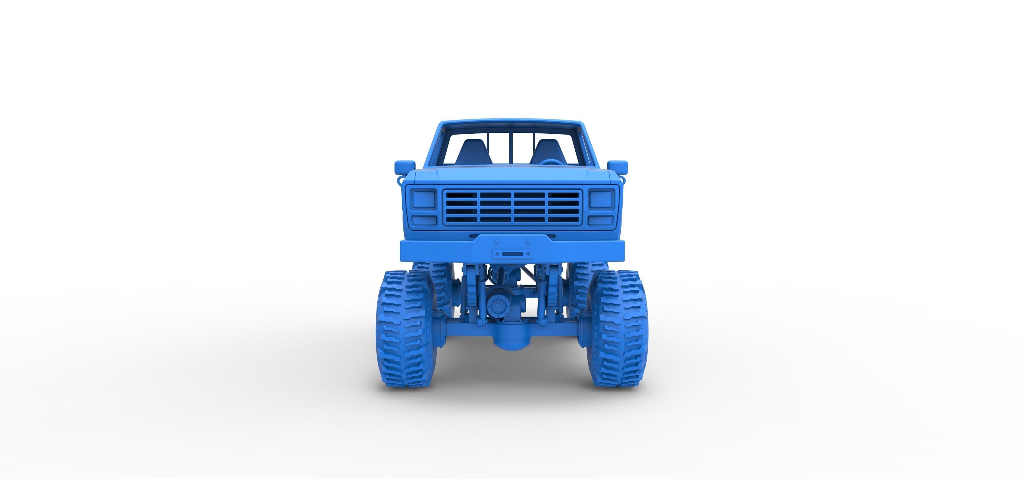 Wheel Standing Mega Truck Scale 1 to 25 3D print model_24