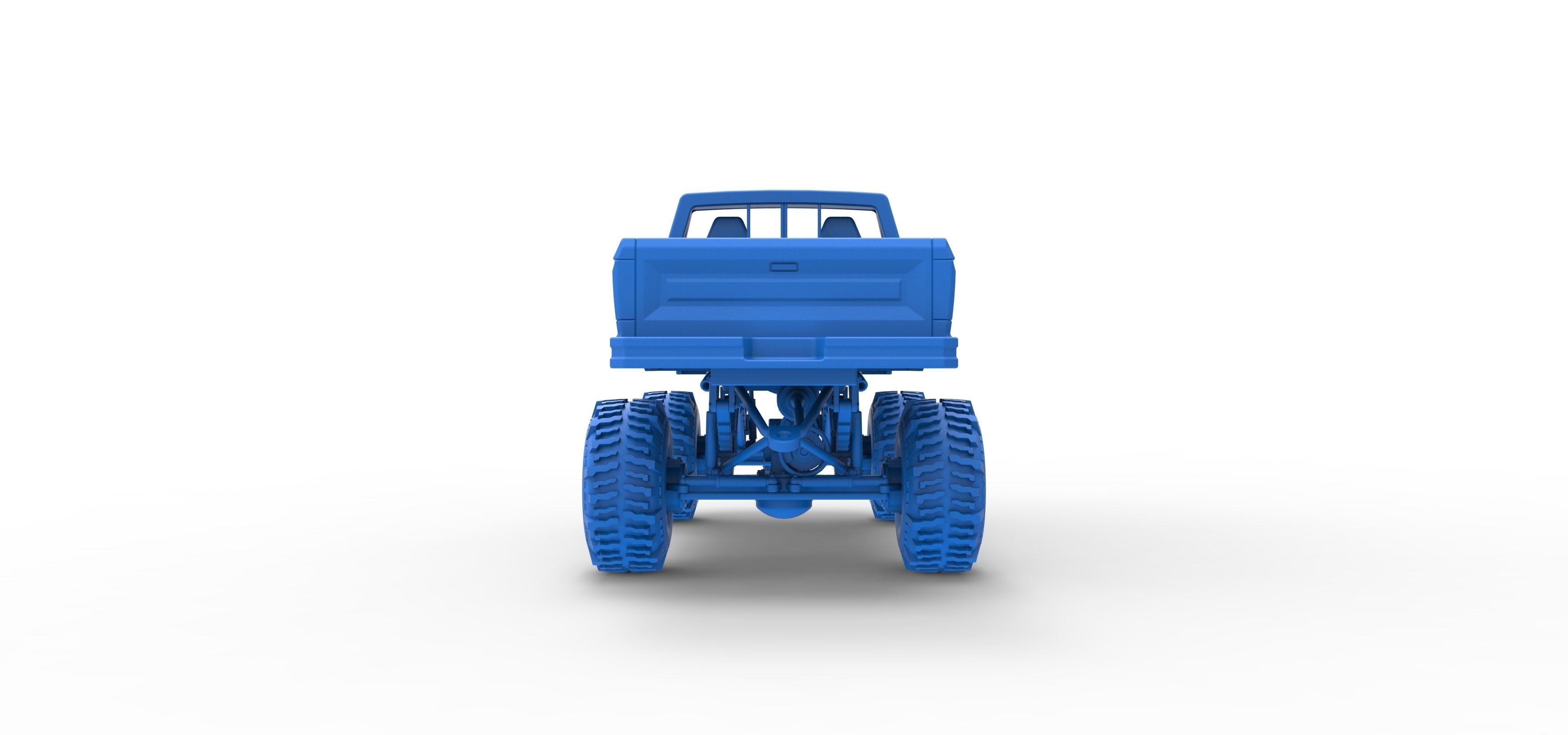 Wheel Standing Mega Truck Scale 1 to 25 3D print model_33