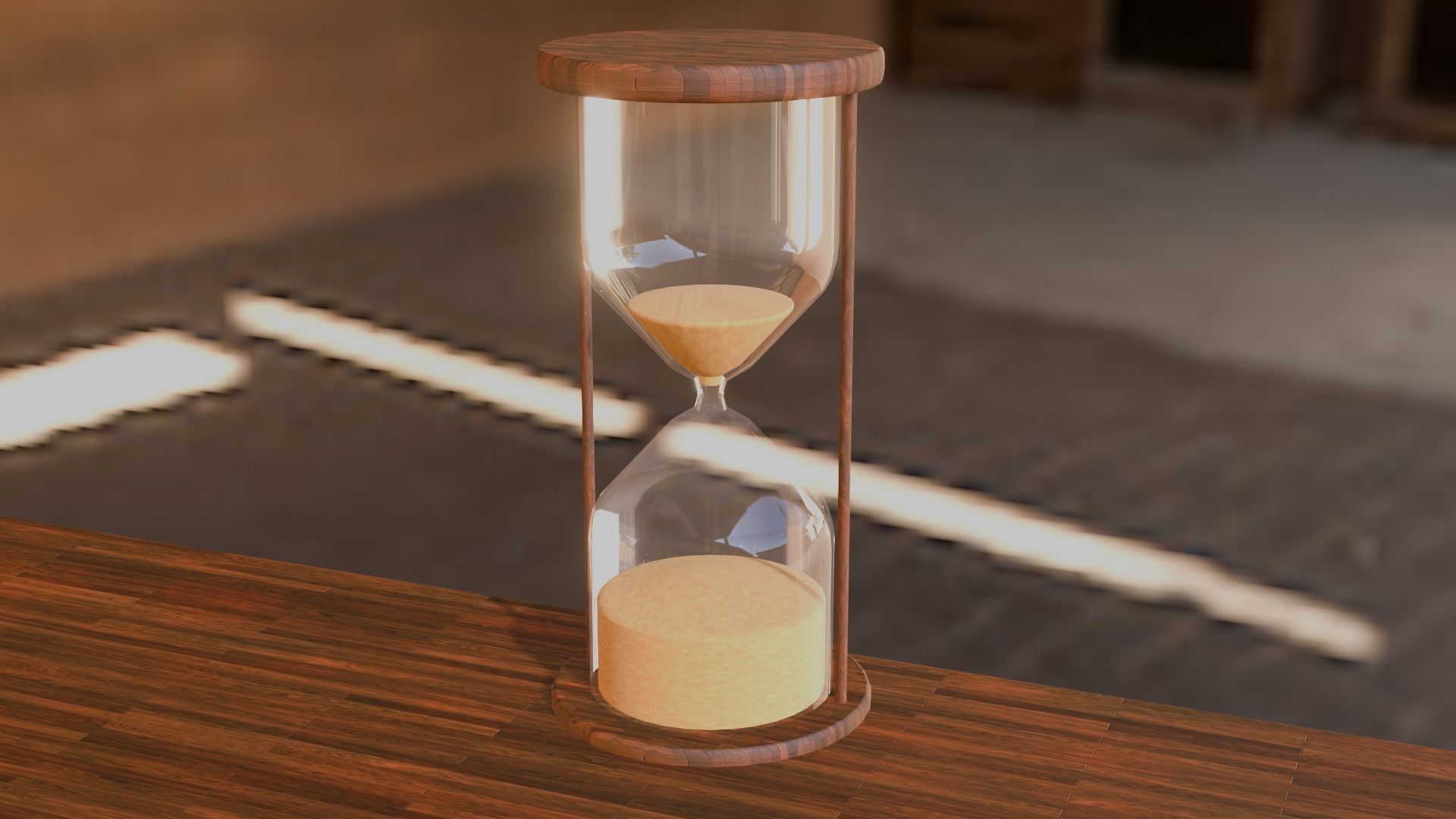 Hourglass PBR 3D model Low-poly 3D model_3