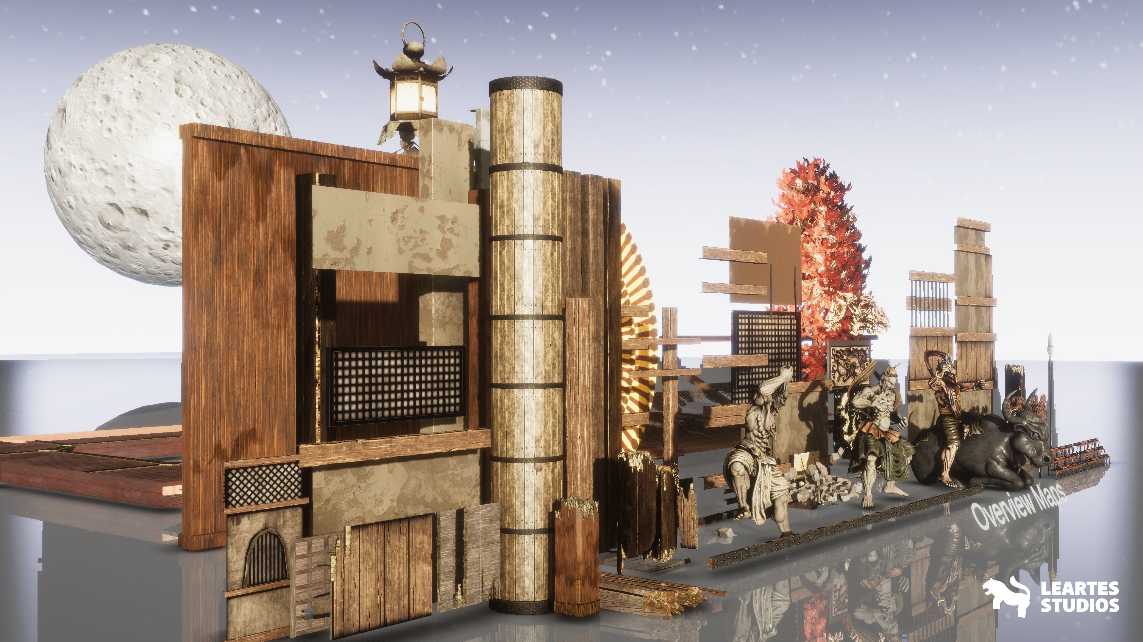 Fighting Stage Environment Low-poly 3D model_11