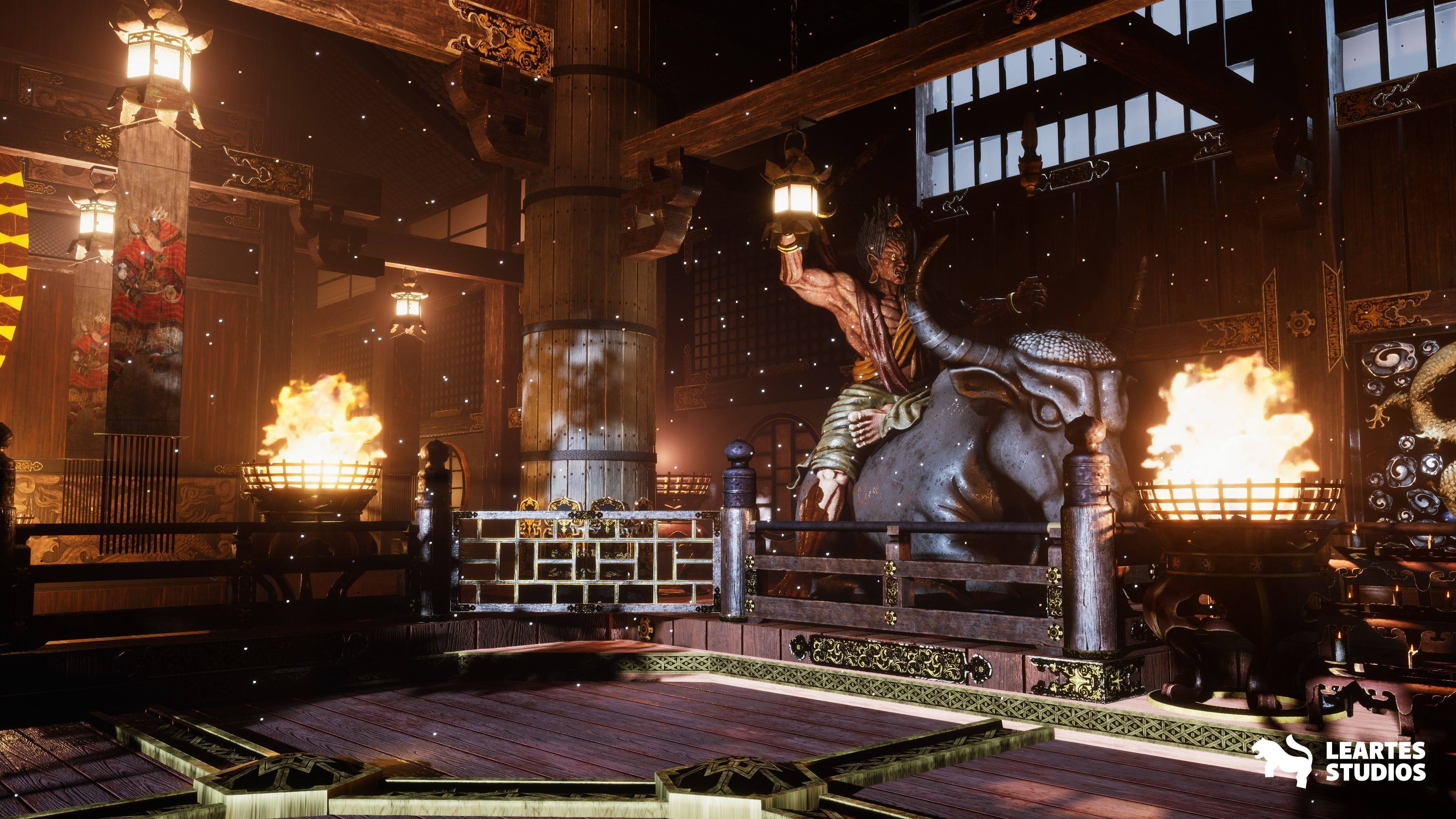 Fighting Stage Environment Low-poly 3D model_1