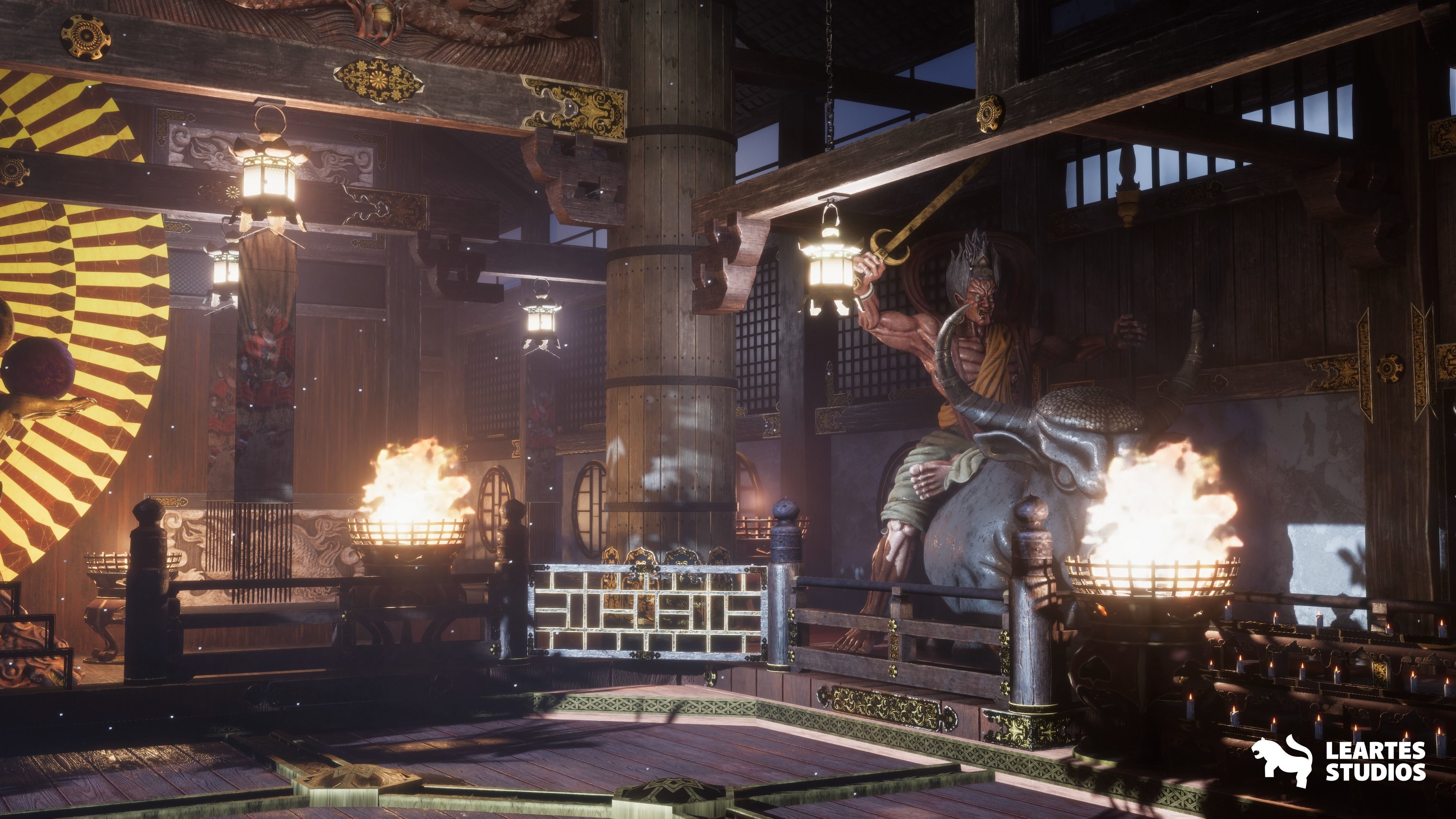 Fighting Stage Environment Low-poly 3D model_10