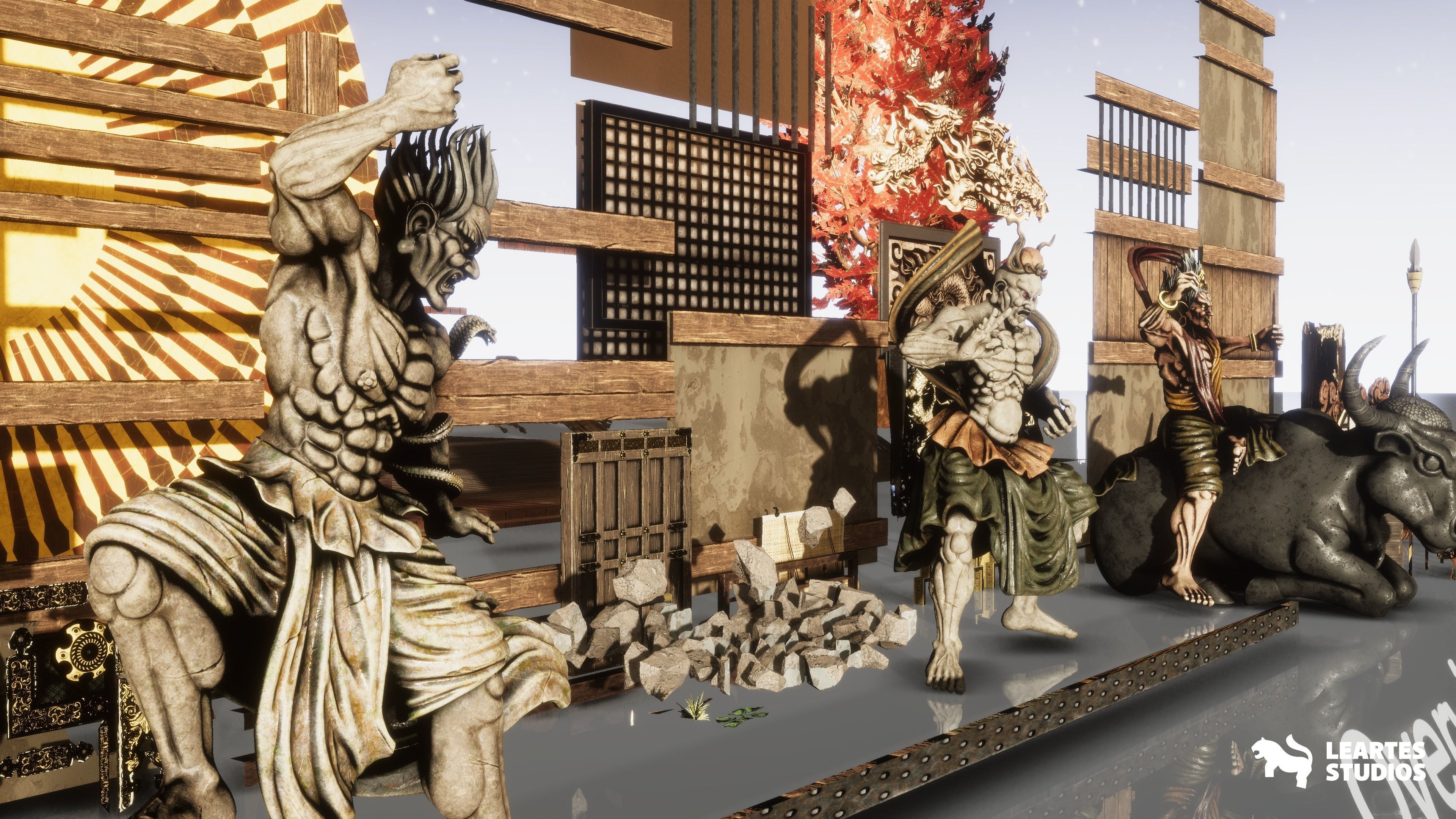 Fighting Stage Environment Low-poly 3D model_12