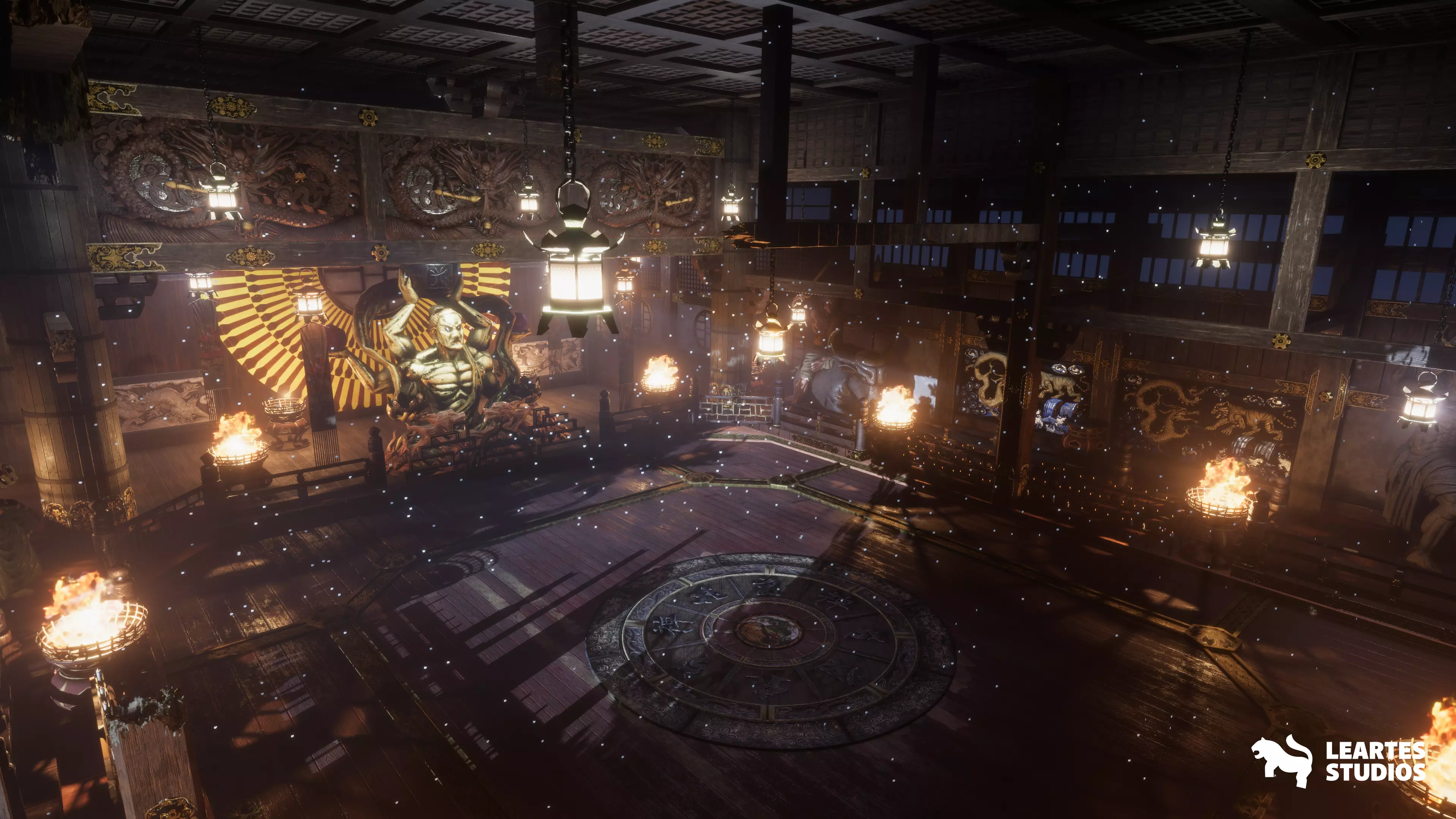 Fighting Stage Environment Low-poly 3D model_0