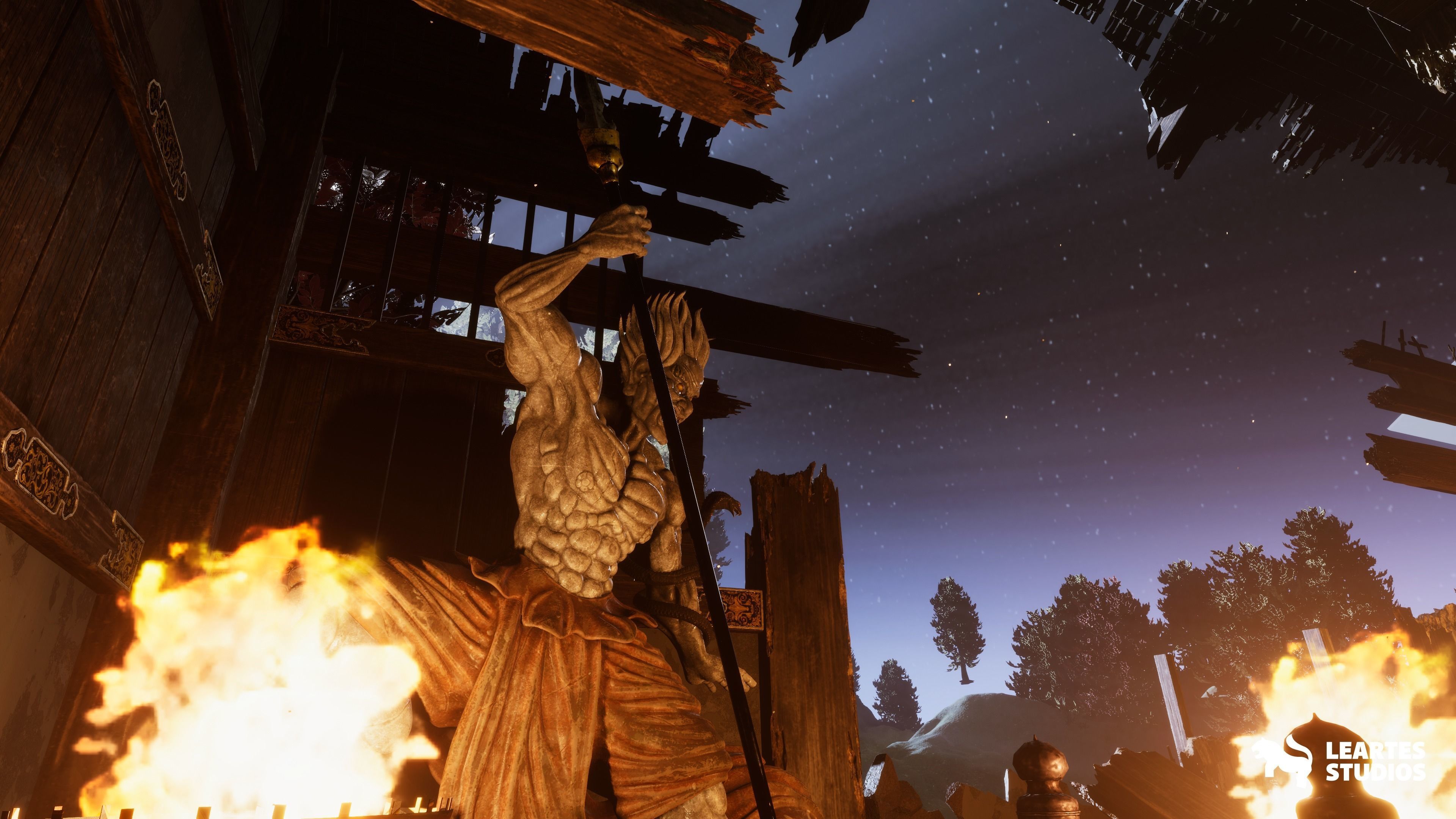 Fighting Stage Environment Low-poly 3D model_2