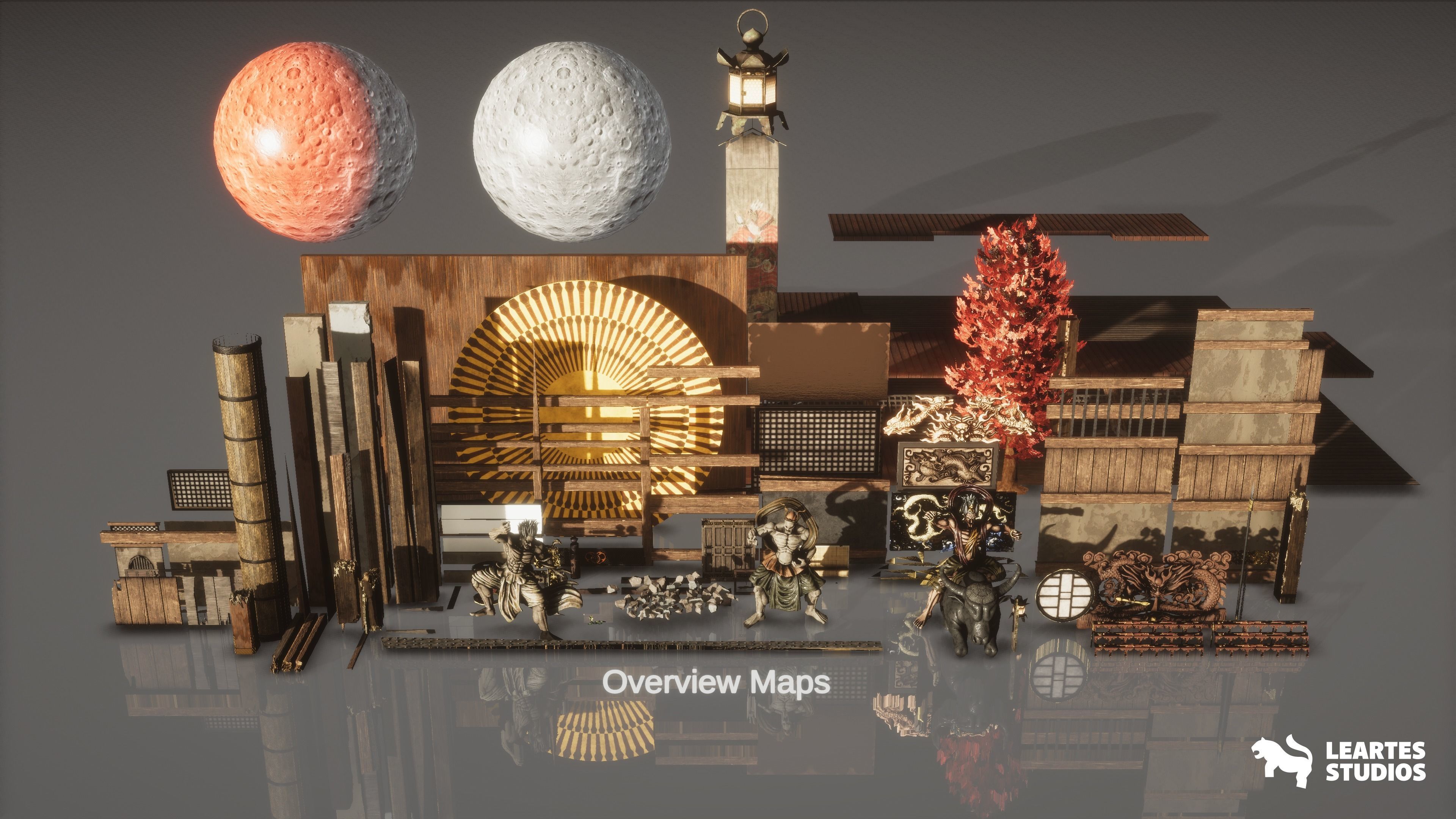 Fighting Stage Environment Low-poly 3D model_9