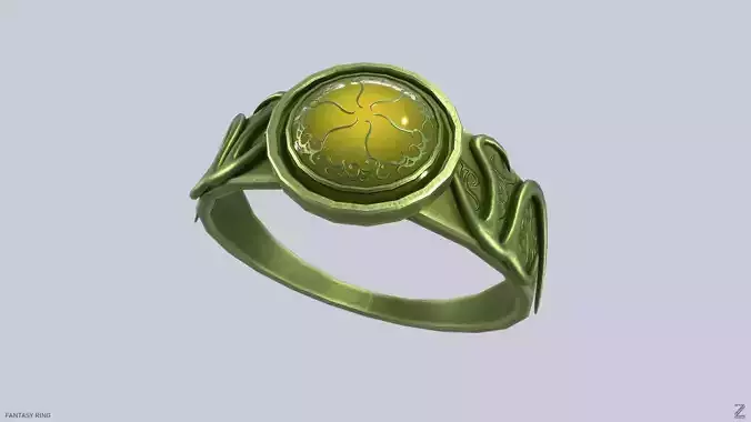Fantasy ring Low-poly 3D model Fantasy ring Low-poly 3D model