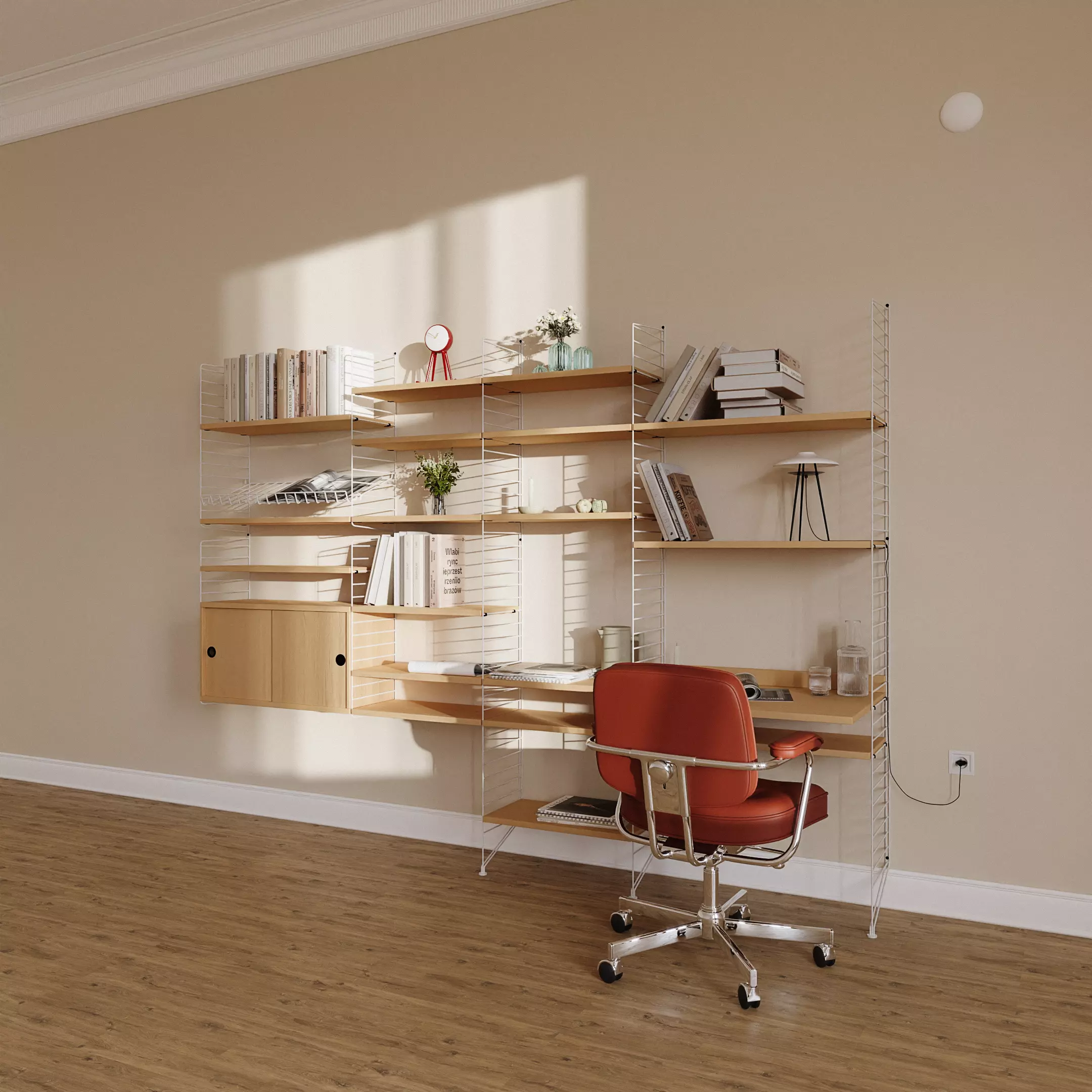 Study Room Interior Blender Photorealistic Archviz Scene 3D model
