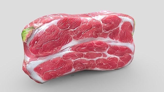 Raw Meat 4 Free low-poly 3D model