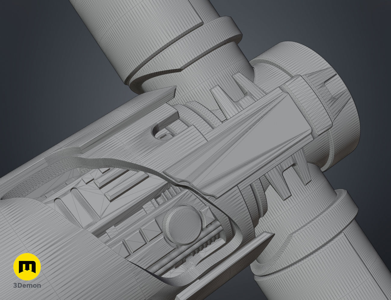 Kylo Ren lightsaber 3D print model_13