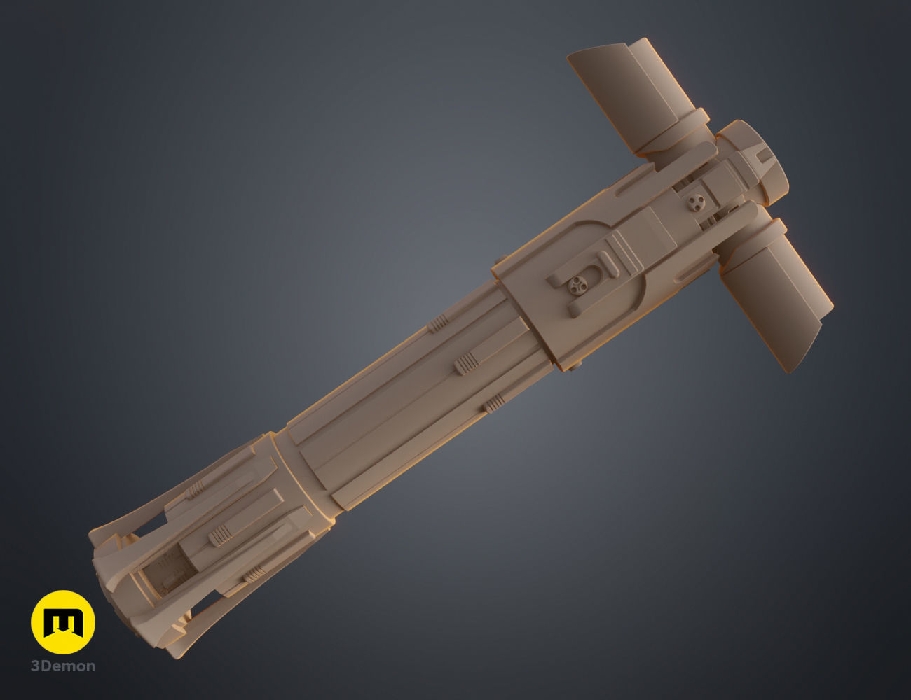 Kylo Ren lightsaber 3D print model_7