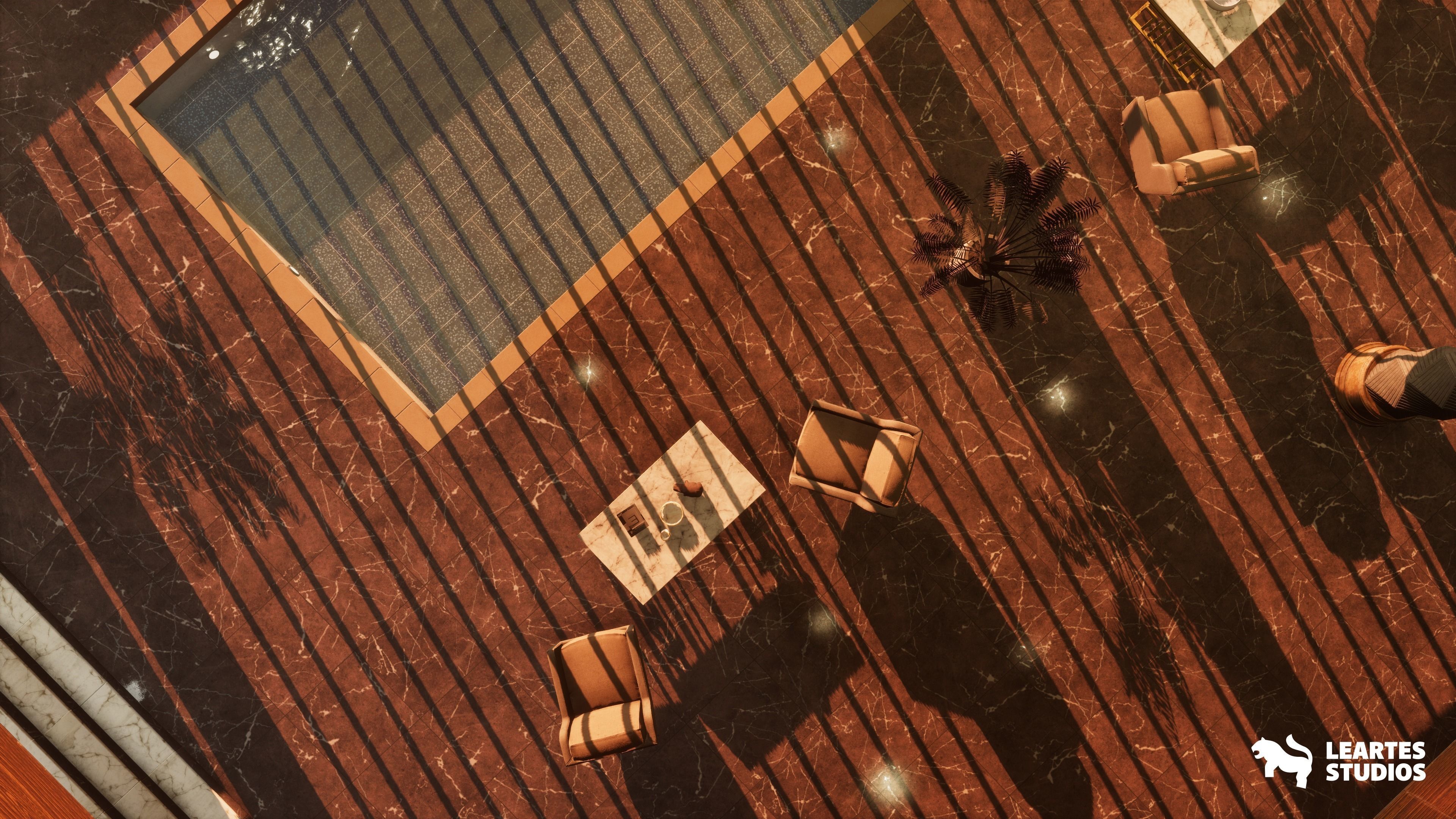 Modern Office Environment Low-poly 3D model_5