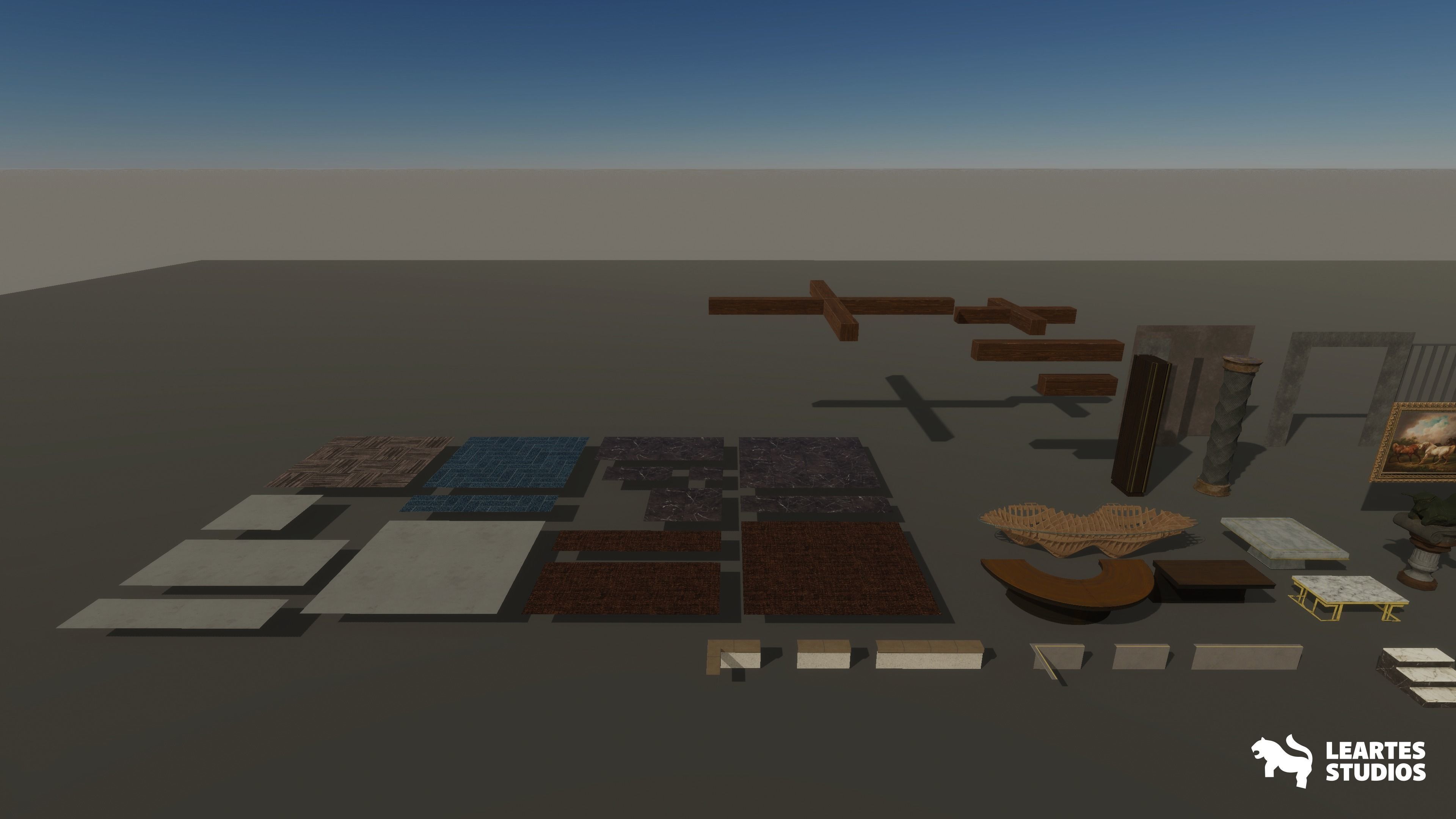 Modern Office Environment Low-poly 3D model_14