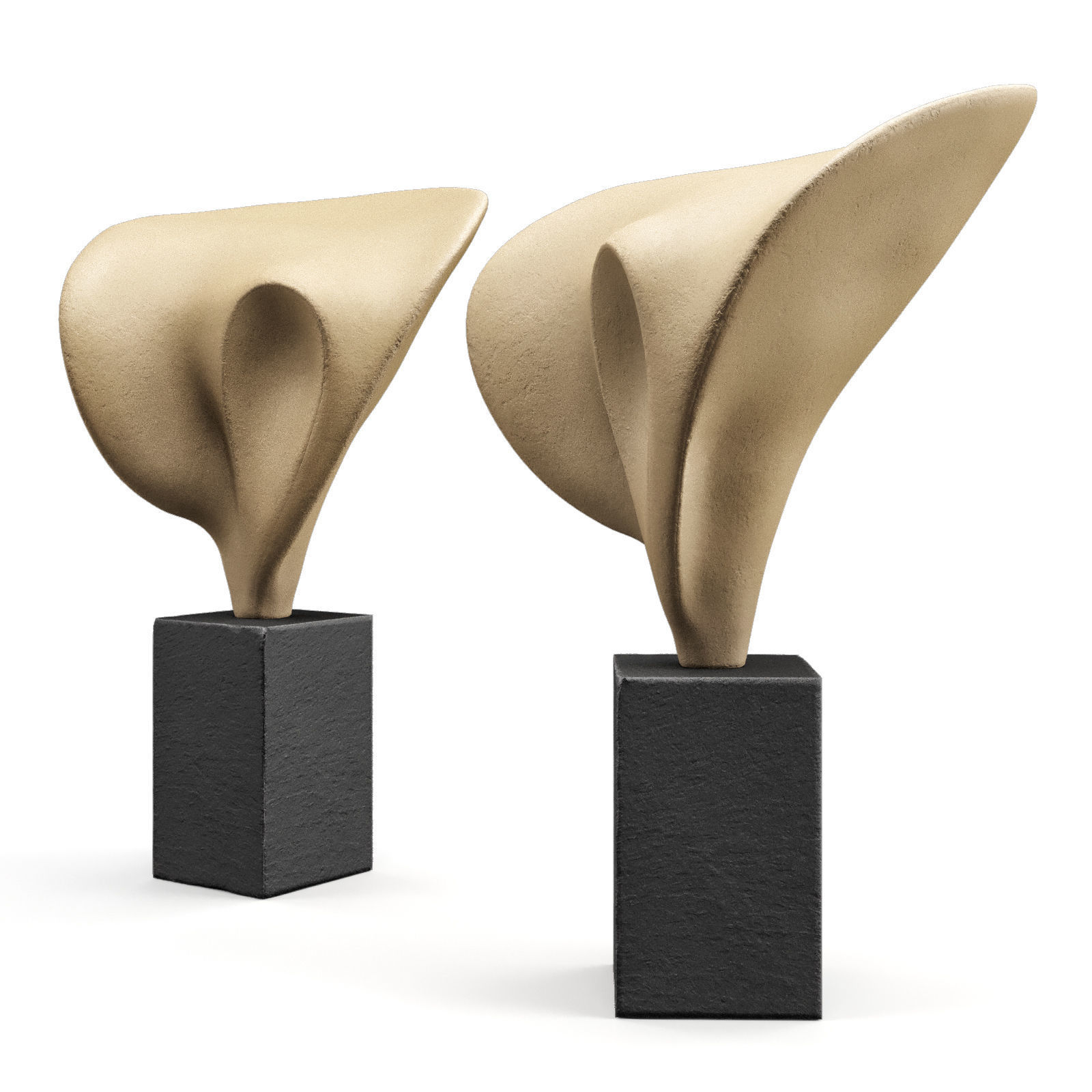 Round knot absrtract sculpture 3D model_2