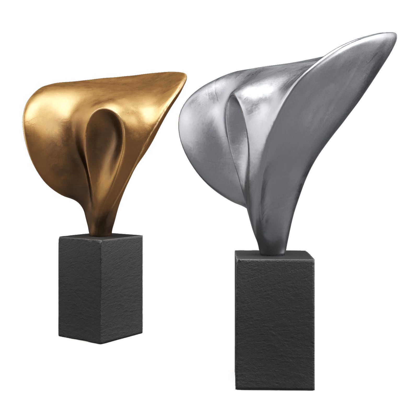 Round knot absrtract sculpture 3D model_3