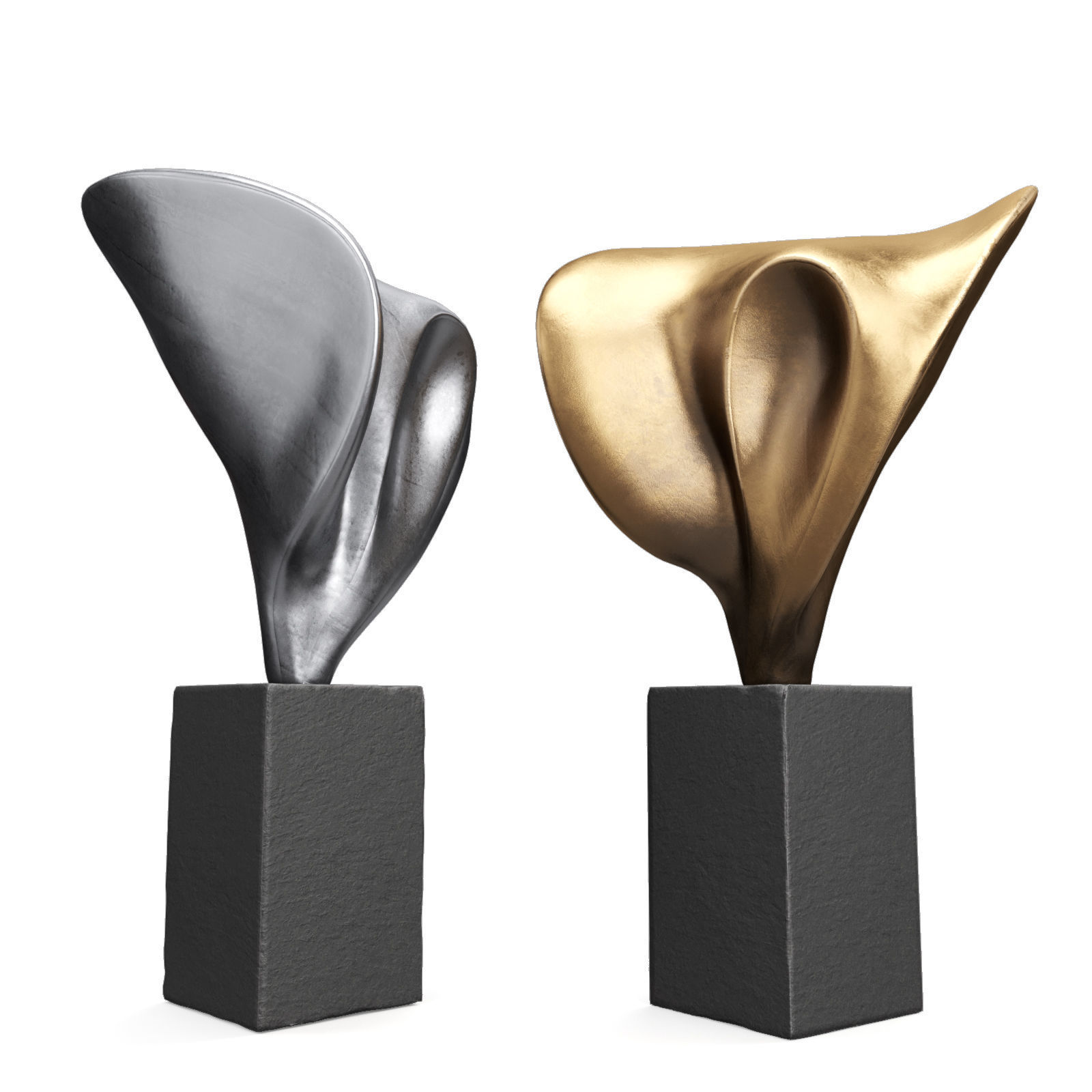 Round knot absrtract sculpture 3D model_1