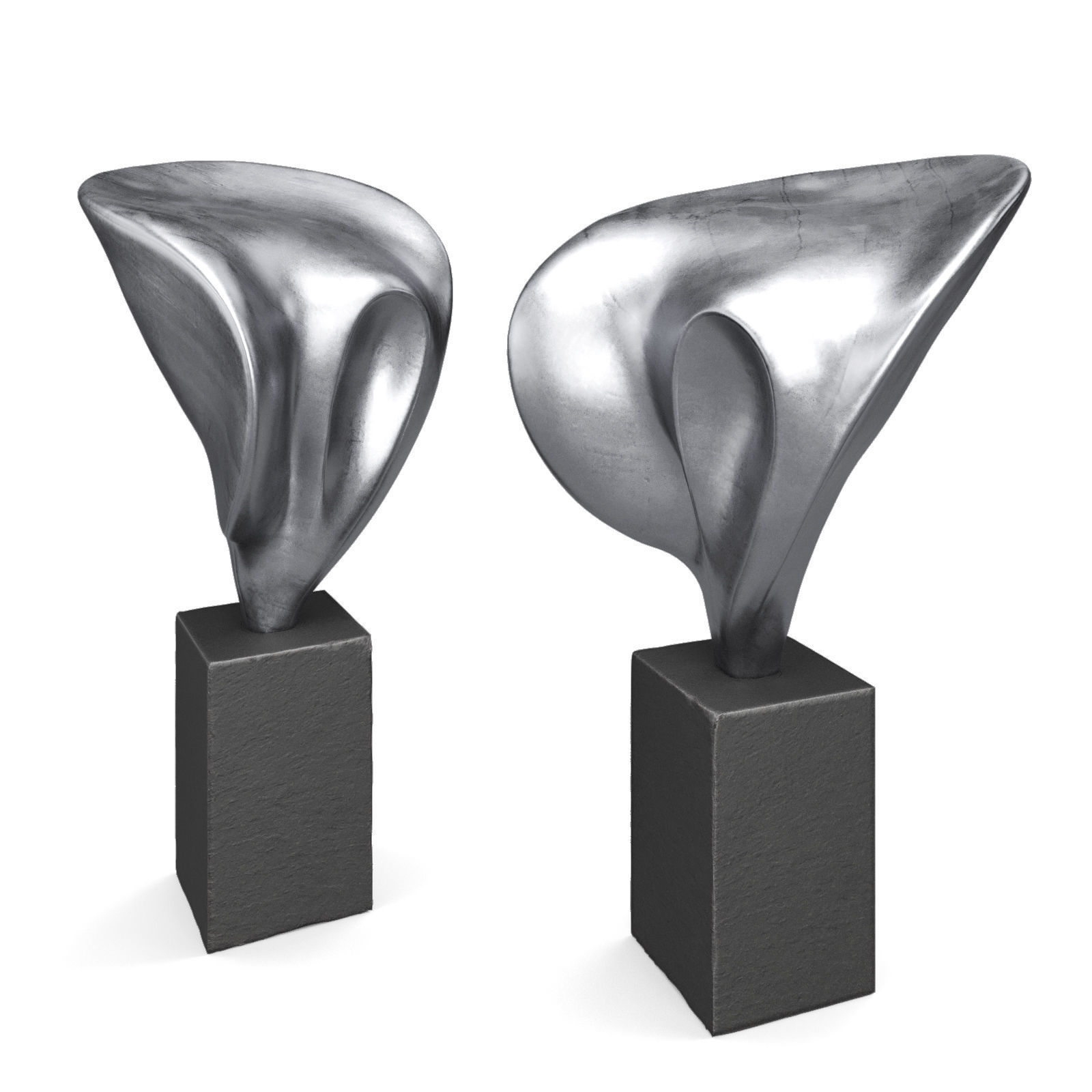 Round knot absrtract sculpture 3D model_4