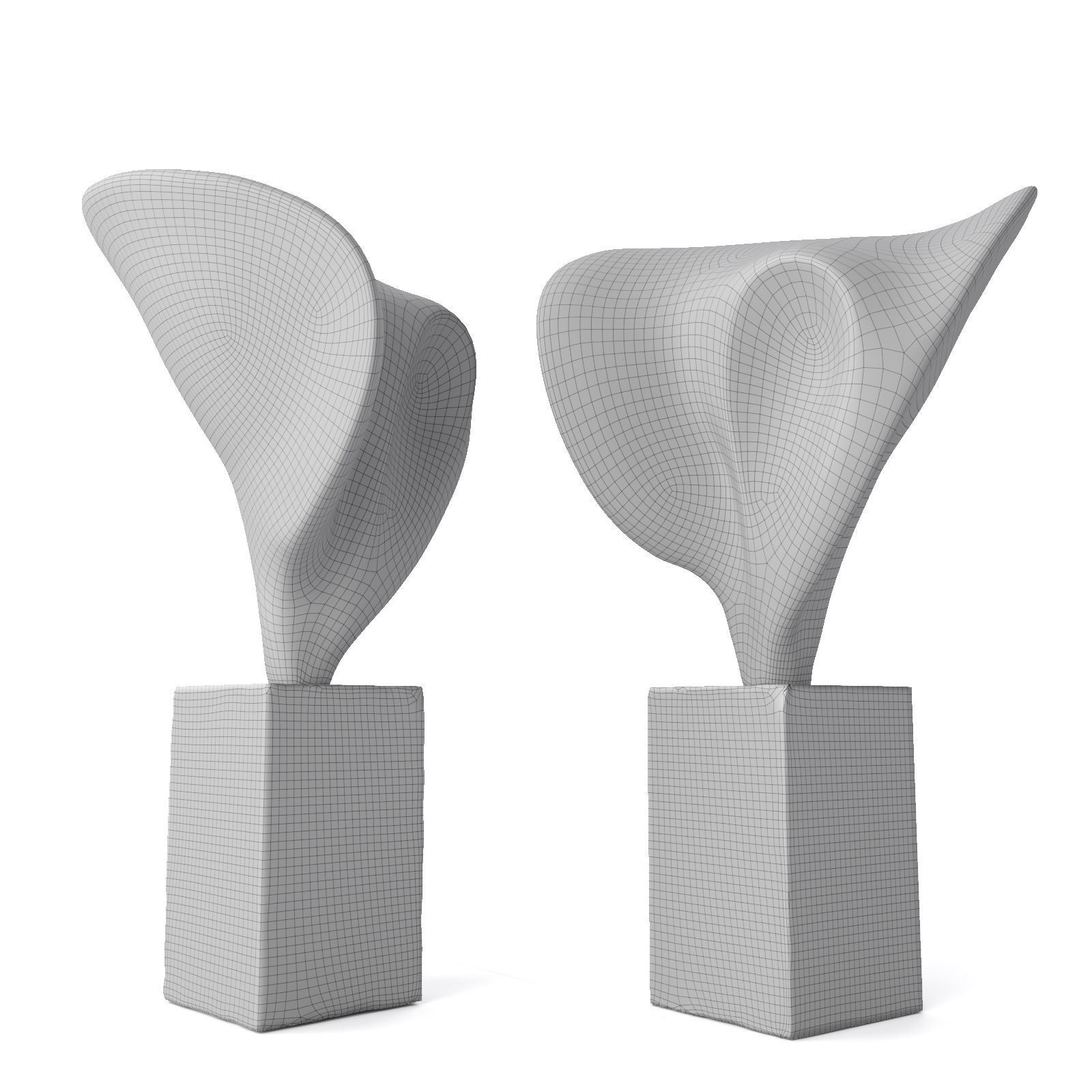 Round knot absrtract sculpture 3D model_6