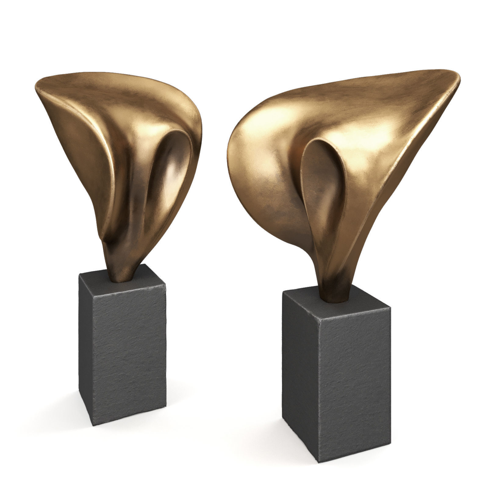 Round knot absrtract sculpture 3D model_5