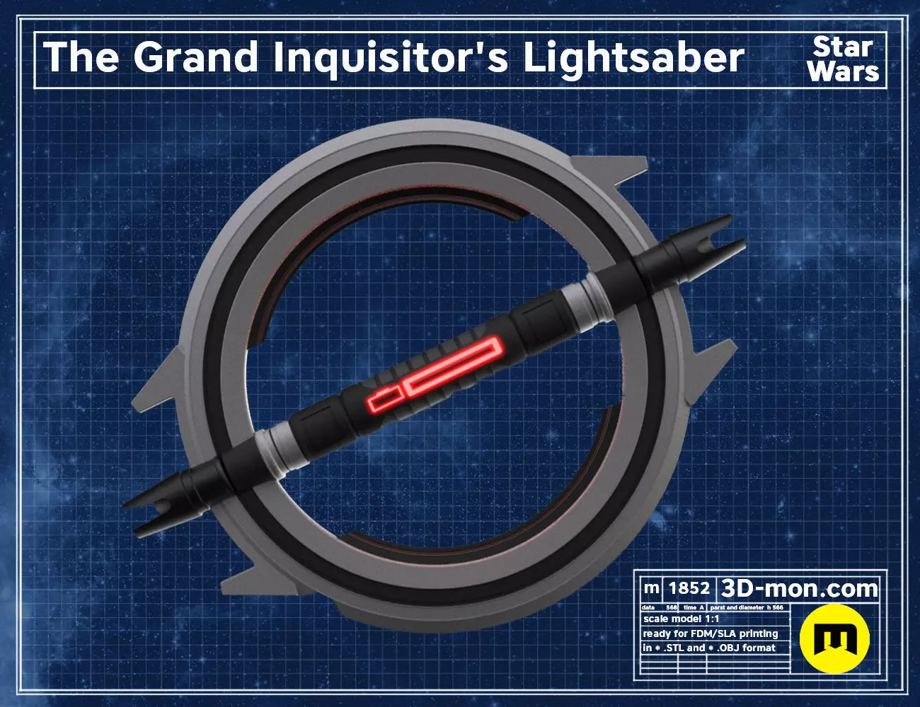 Grand Inquisitor Lightsaber - Obi-Wan 3D print model_0